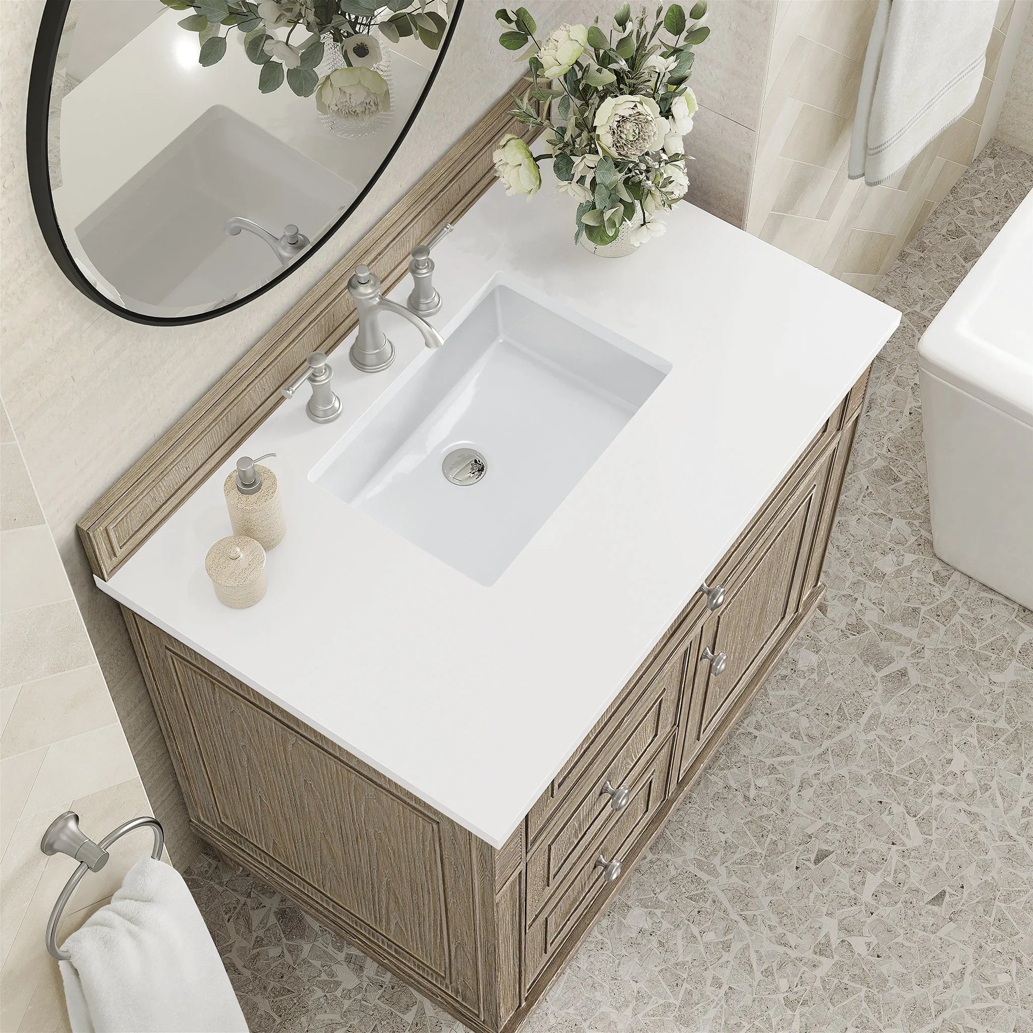 Lorelai 36" Single Vanity in Whitewashed Oak