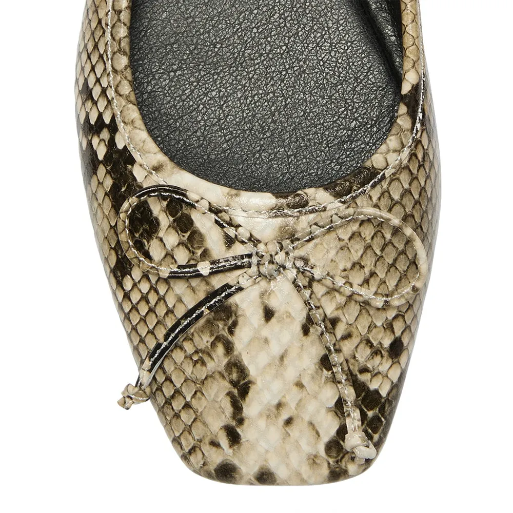 Maya Flat in Snake Leather