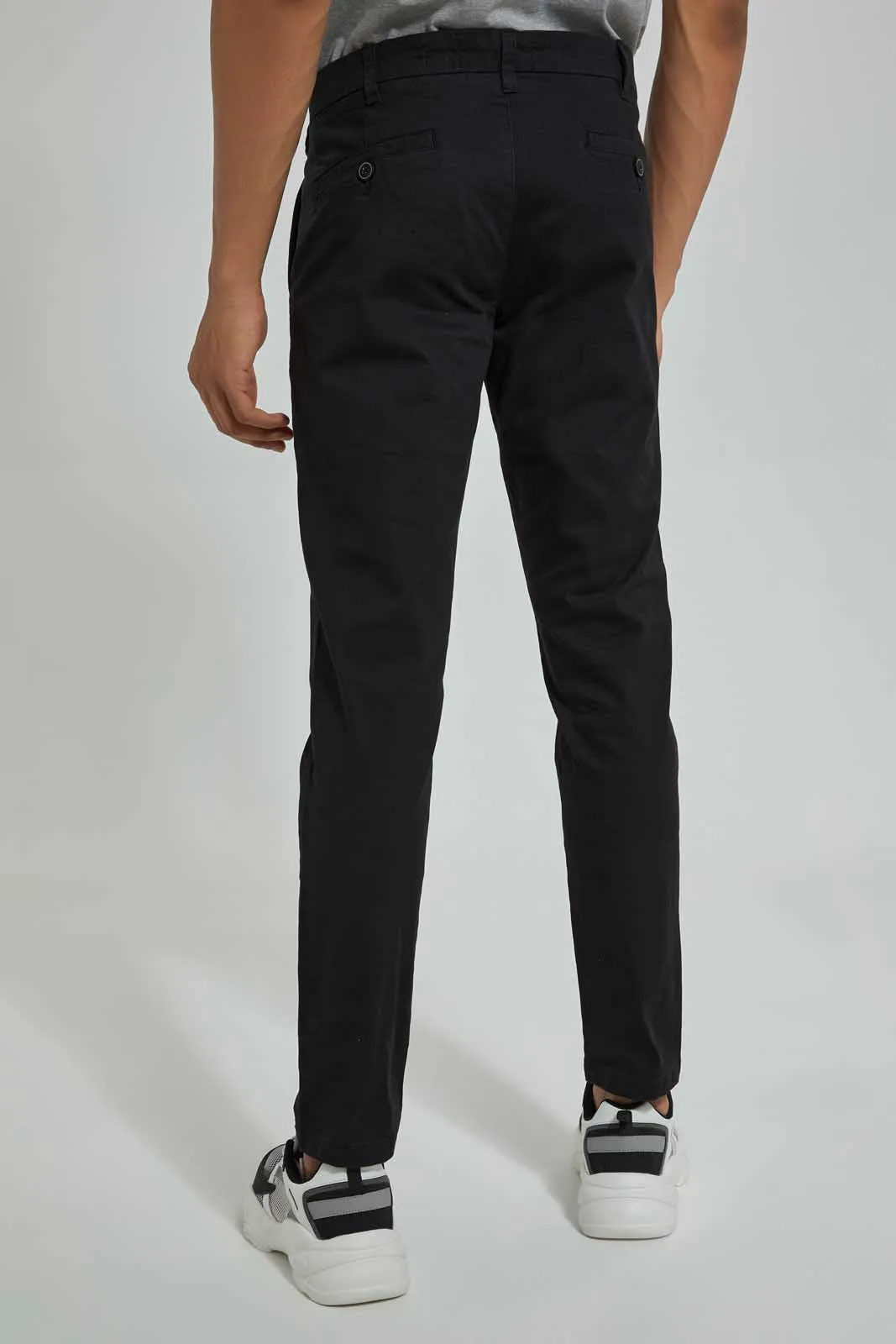 Men Black Regular Fit Trousers