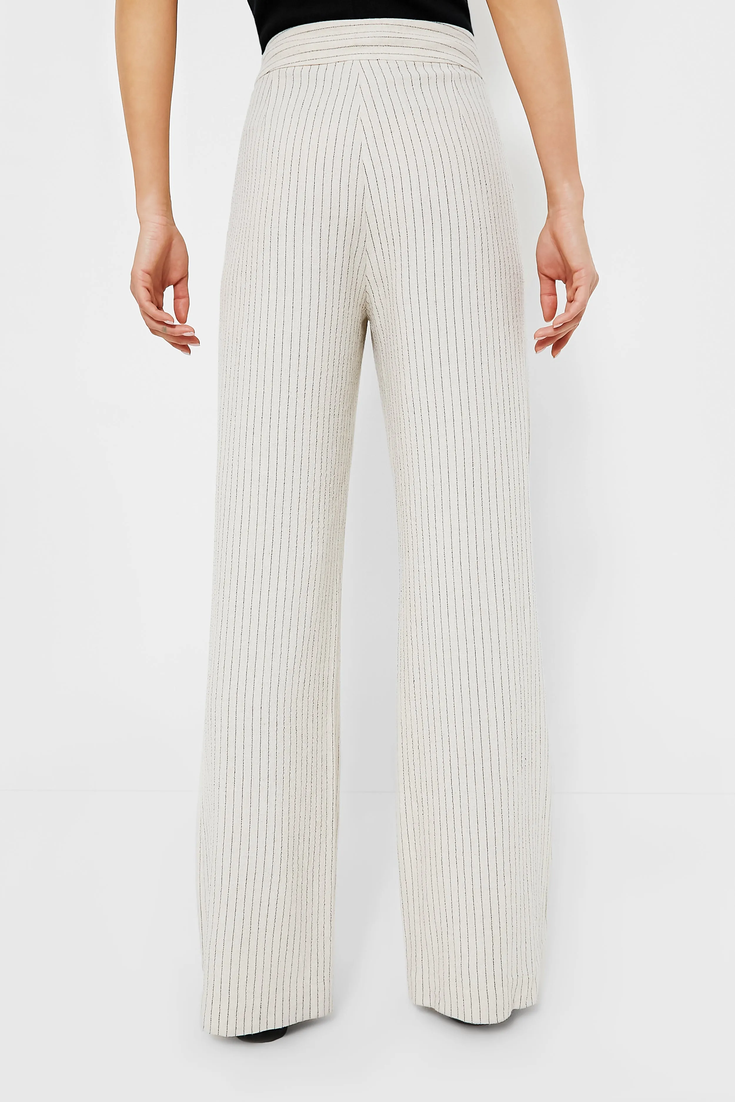 Natural Stripe Wide Leg Faris Pants