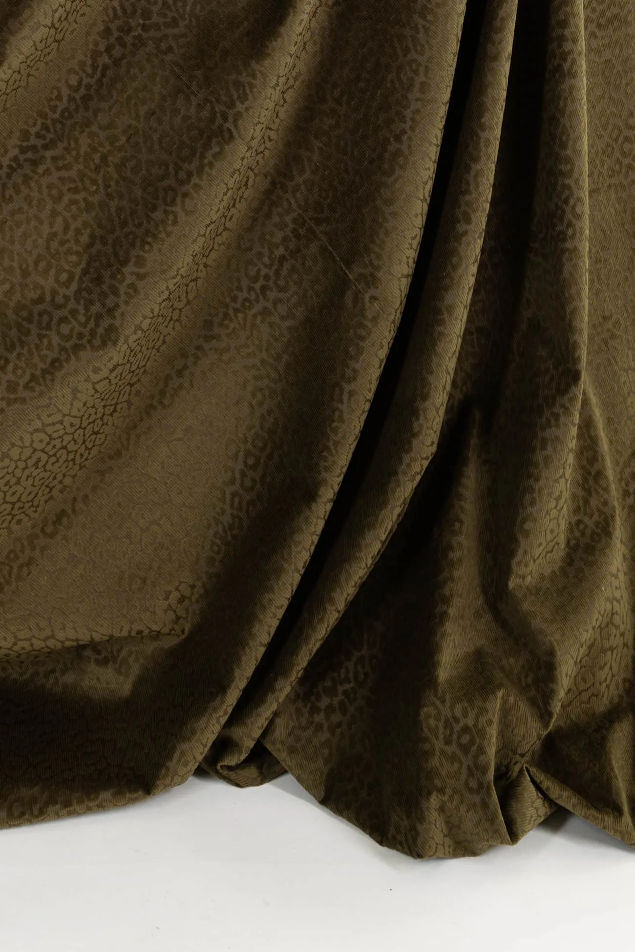 Olive Cheetah Stretch Corduroy Woven - ENDCUT