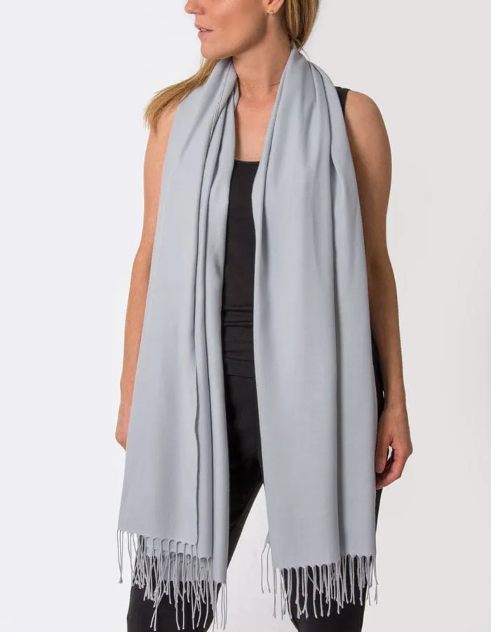 Pale Grey Pashmina