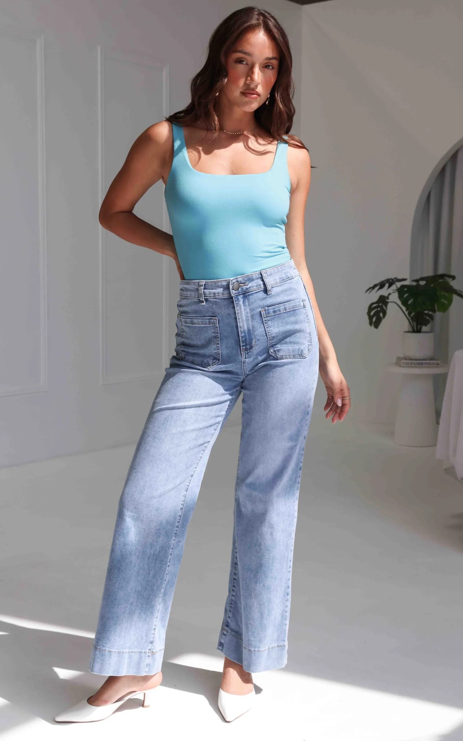 Pamela Bodysuit - Light Blue