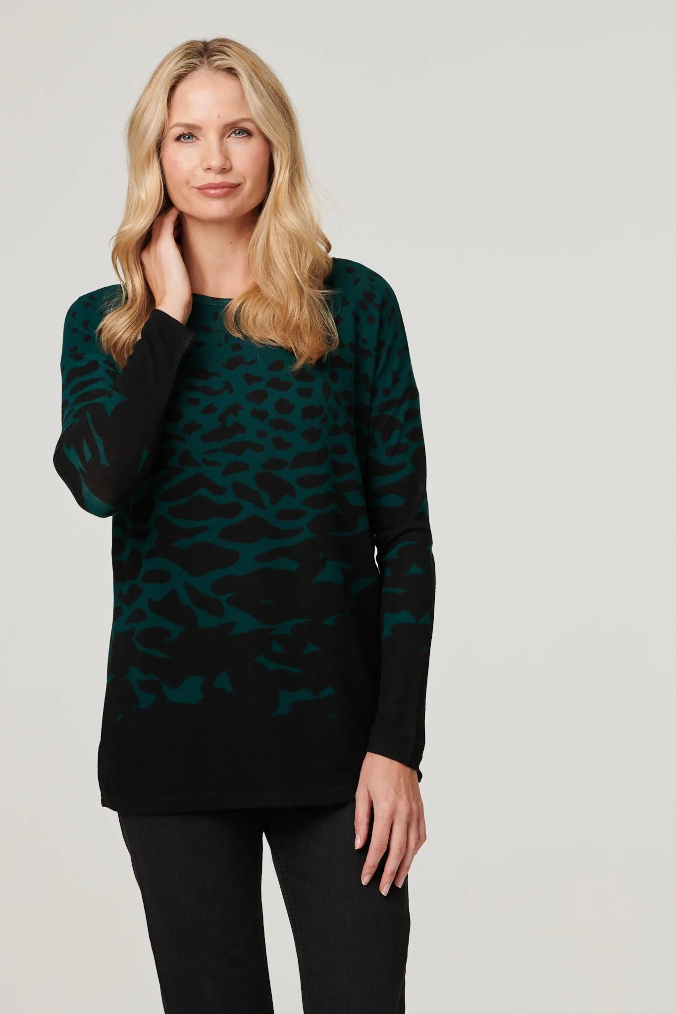 Printed Long Sleeve Jumper