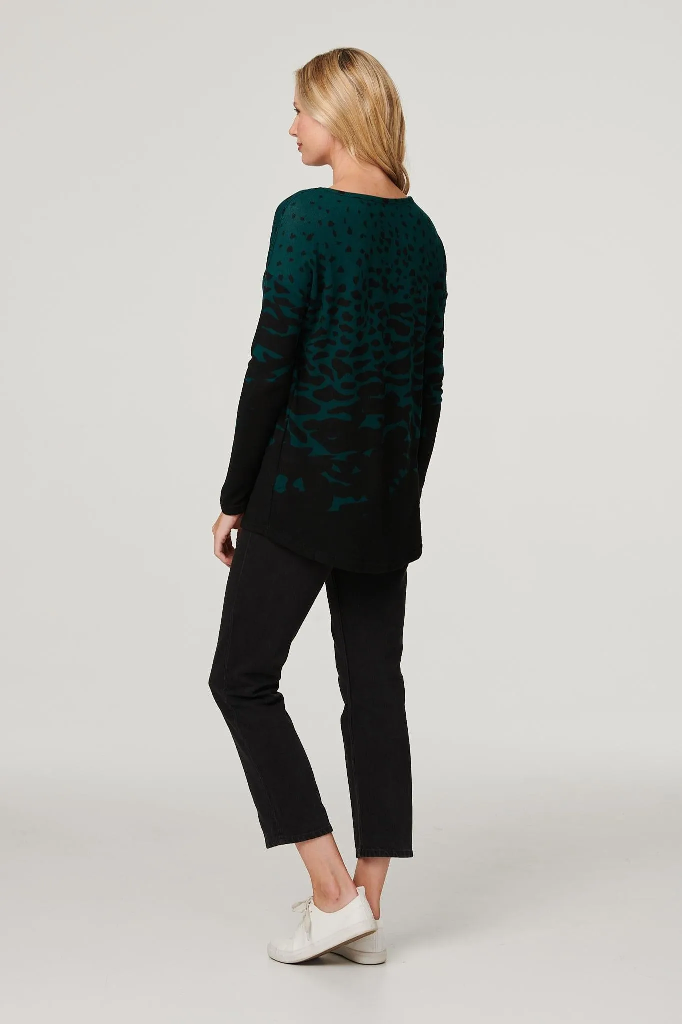 Printed Long Sleeve Jumper