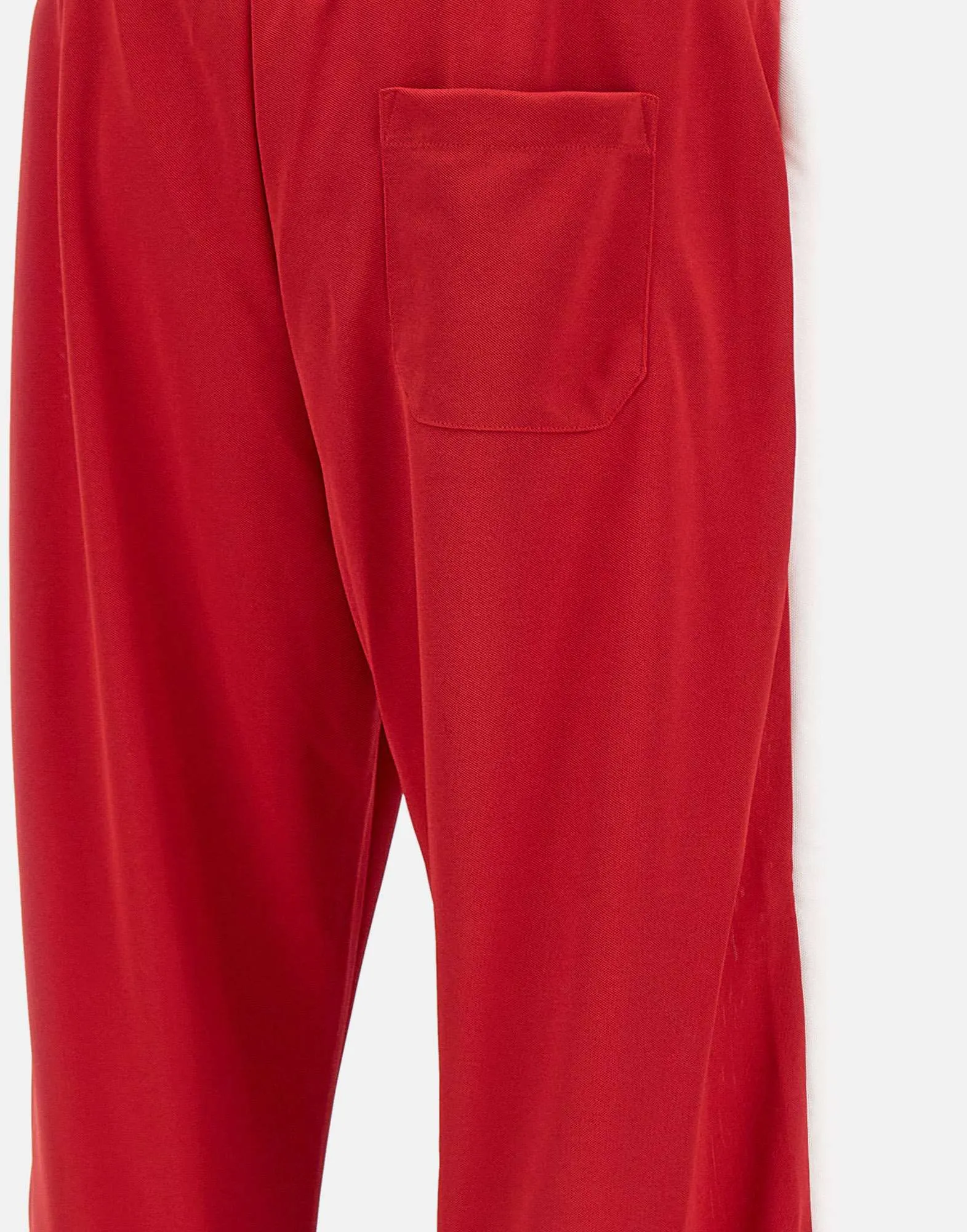 Puff Jogger Red Cotton Trousers