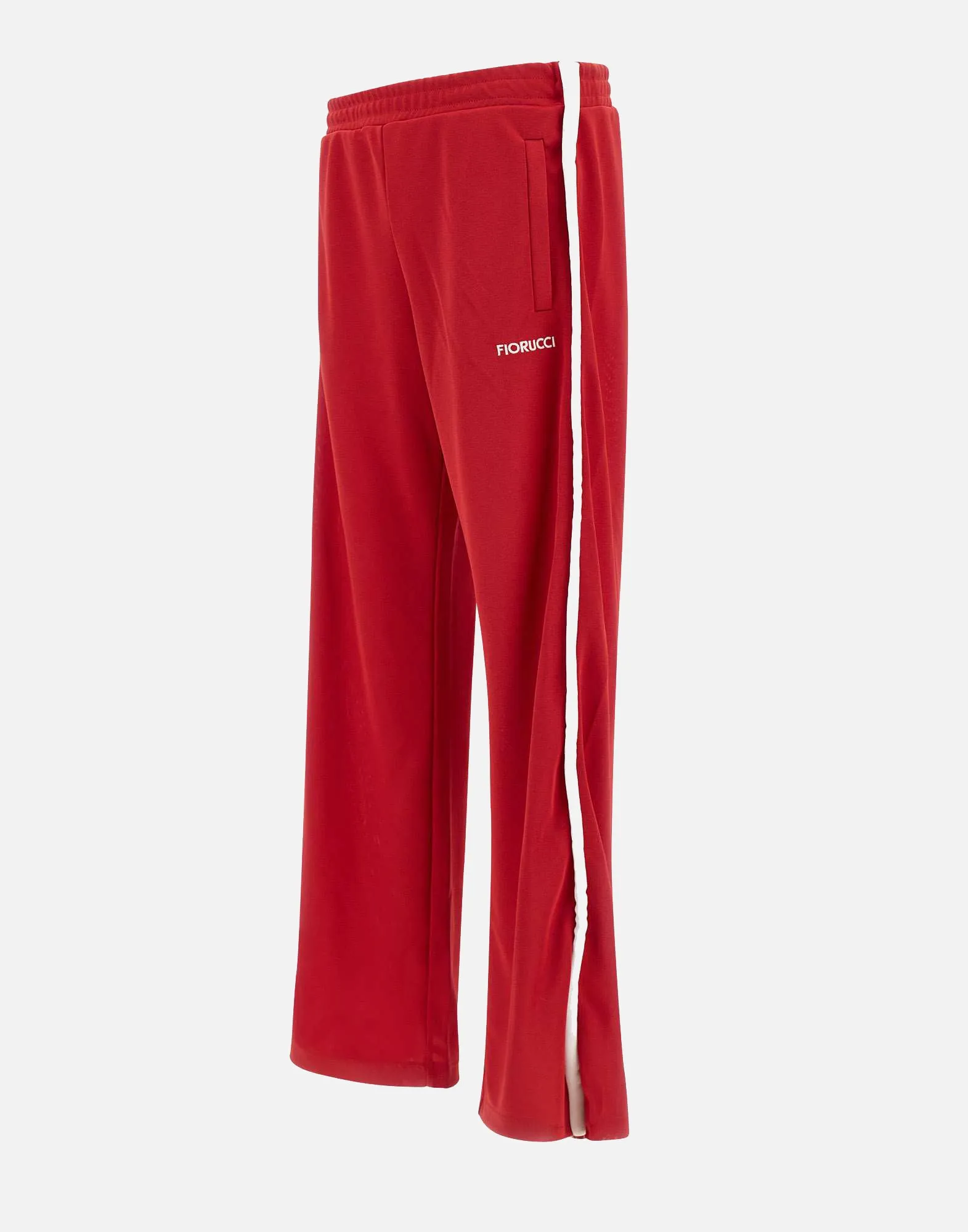 Puff Jogger Red Cotton Trousers