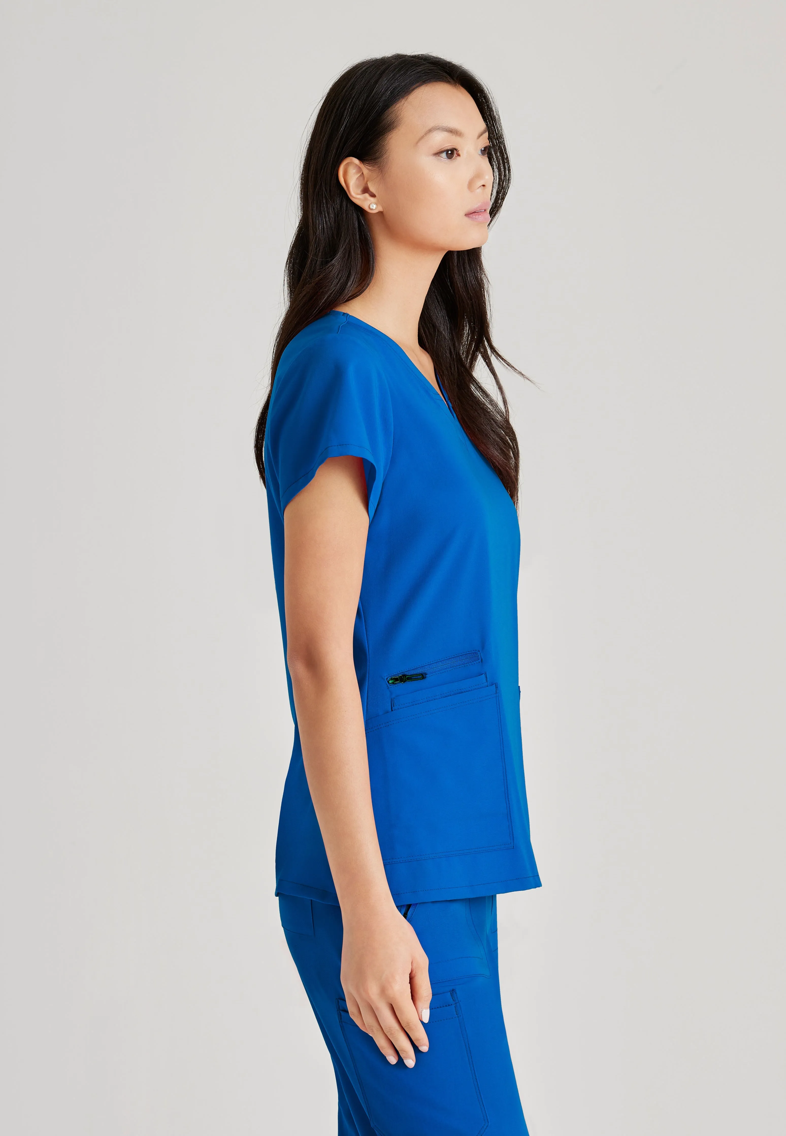 Purpose 4-Pocket V-Neck Scrub Top