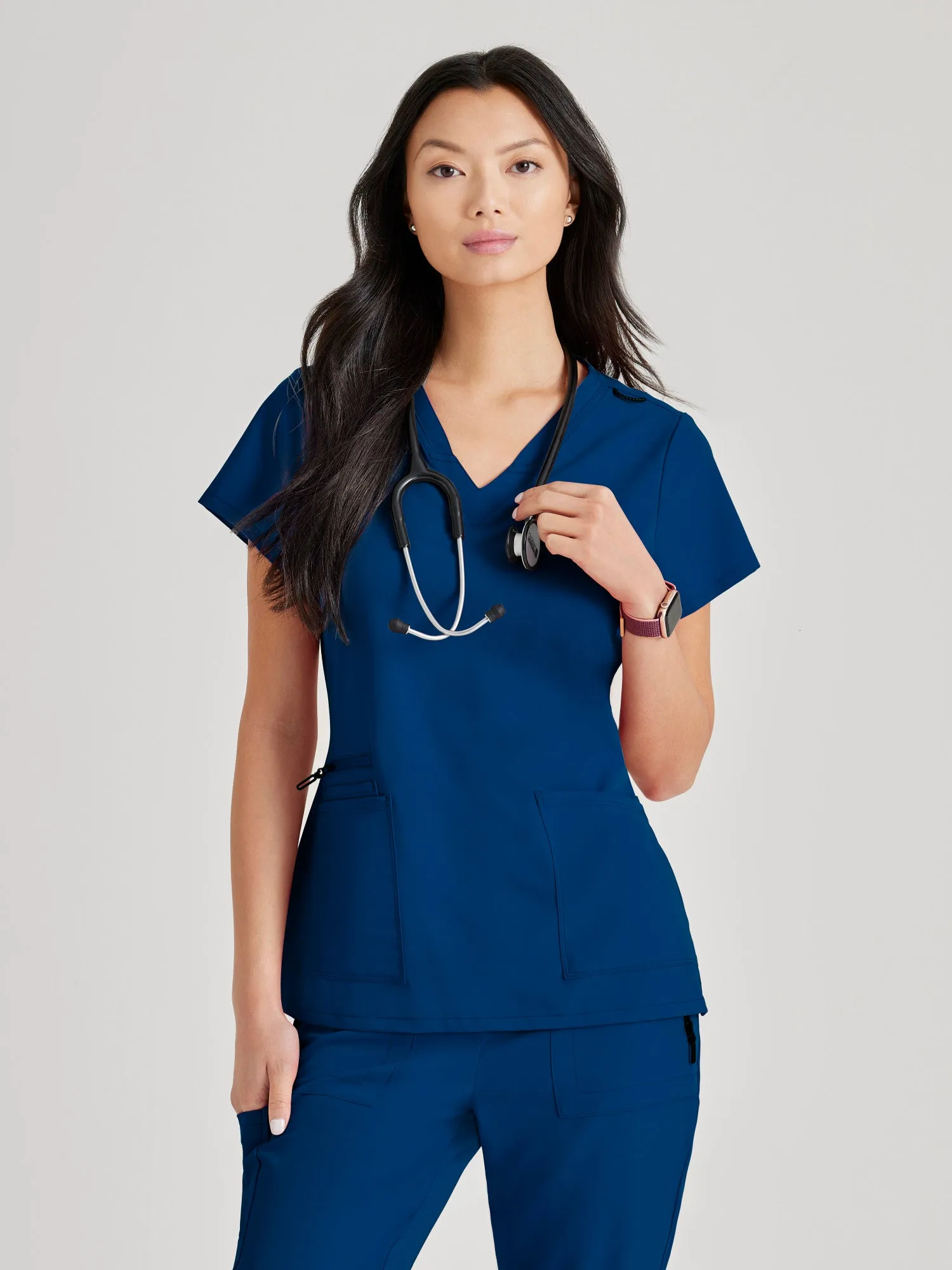 Purpose 4-Pocket V-Neck Scrub Top