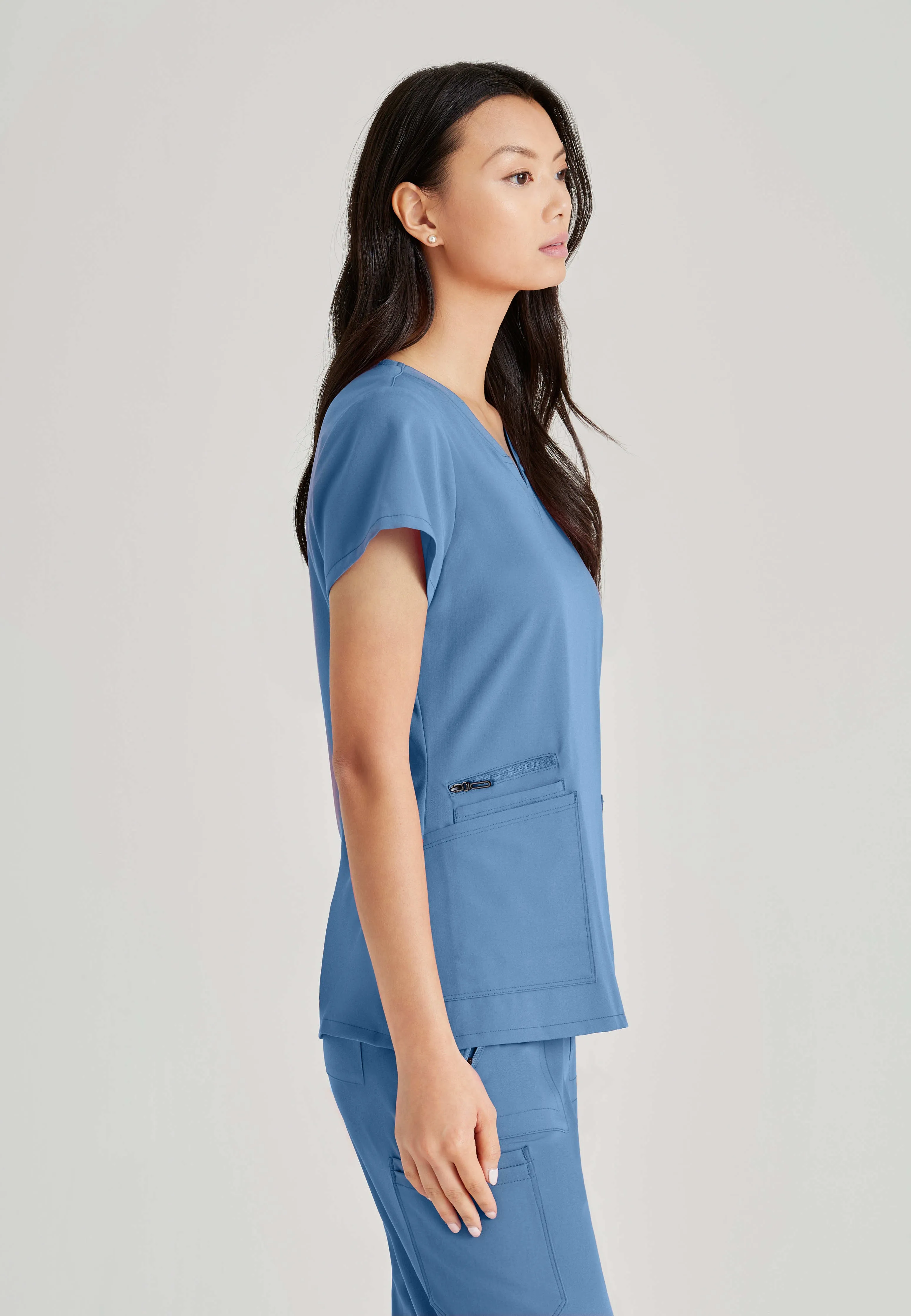 Purpose 4-Pocket V-Neck Scrub Top