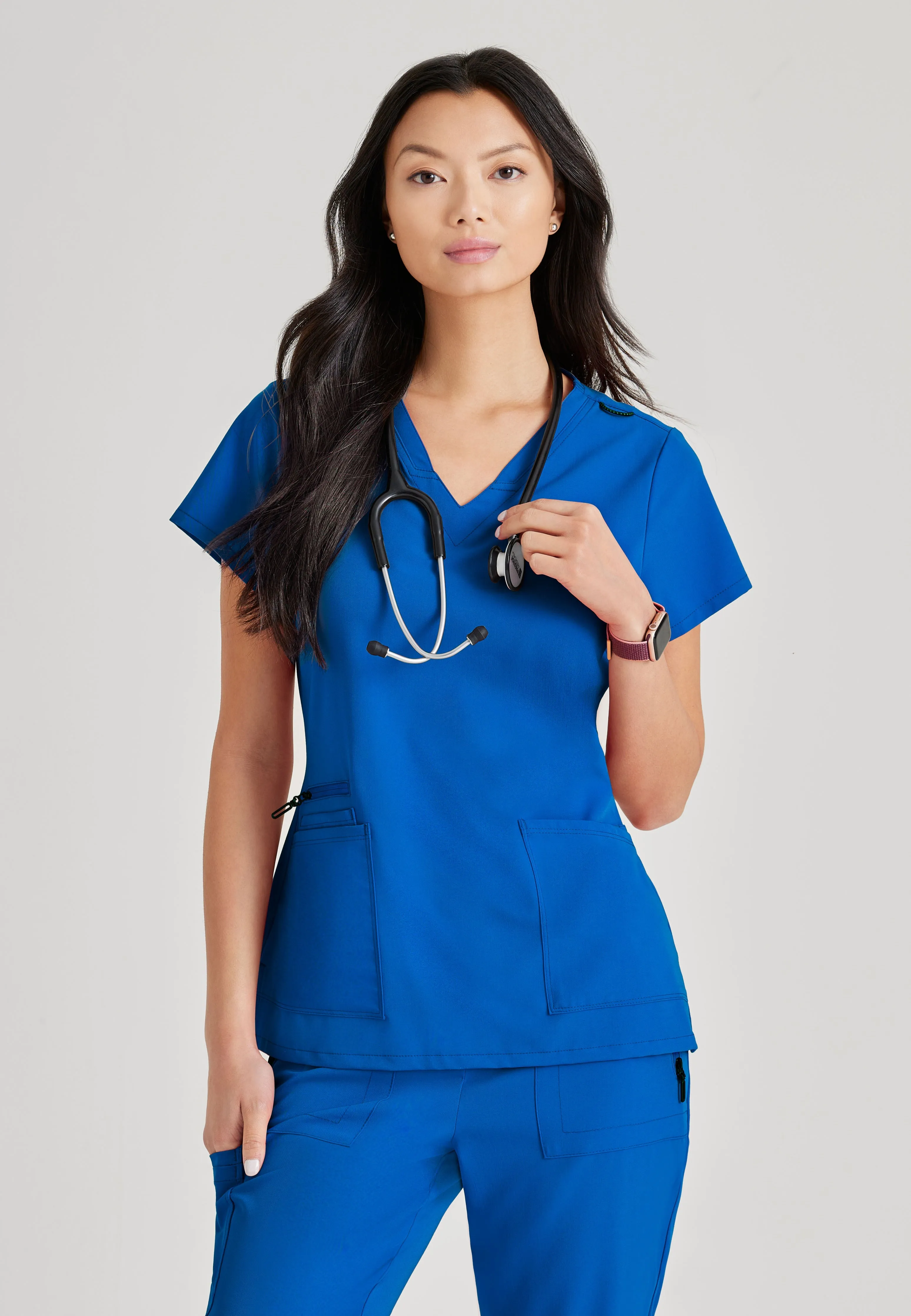 Purpose 4-Pocket V-Neck Scrub Top