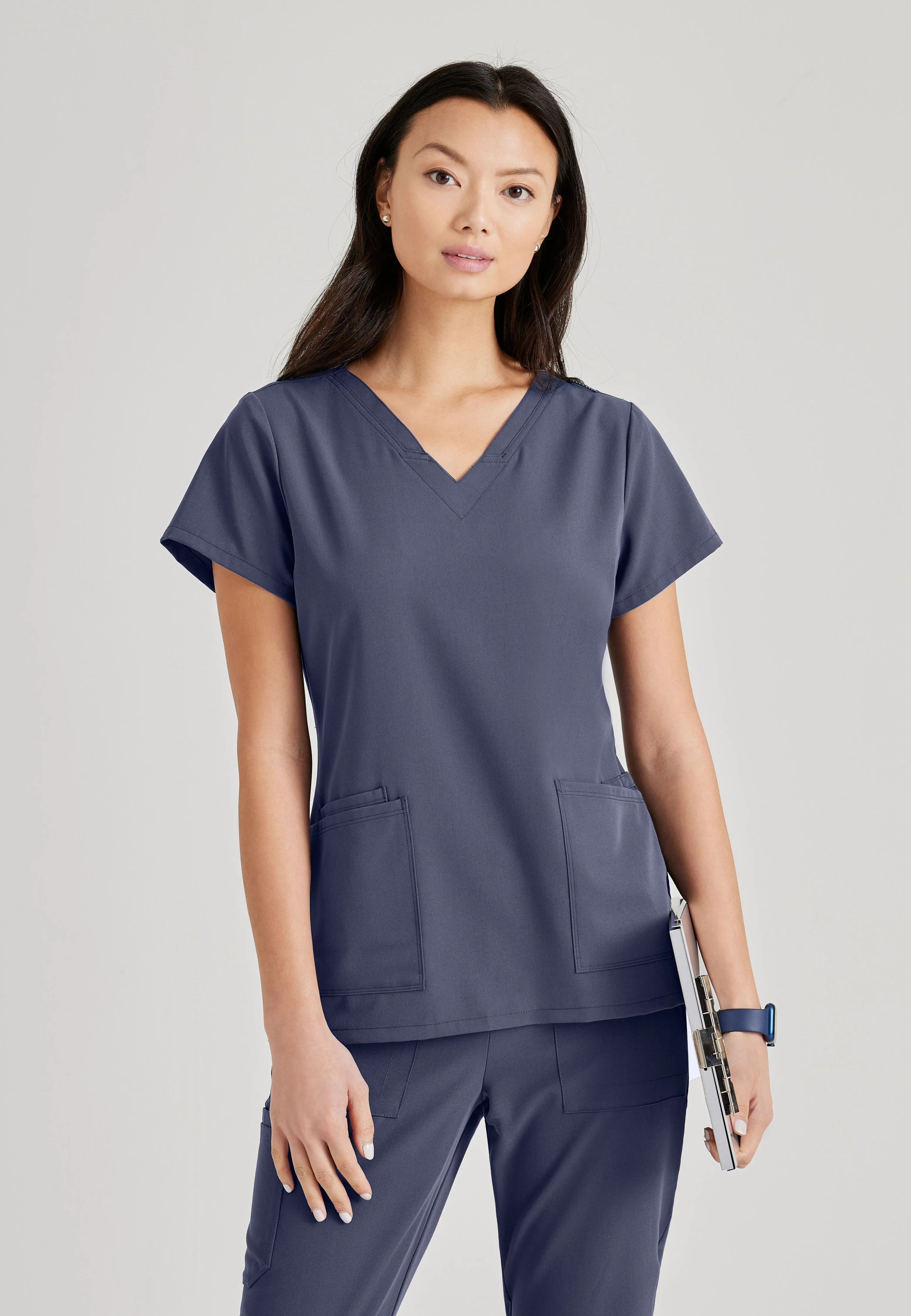 Purpose 4-Pocket V-Neck Scrub Top