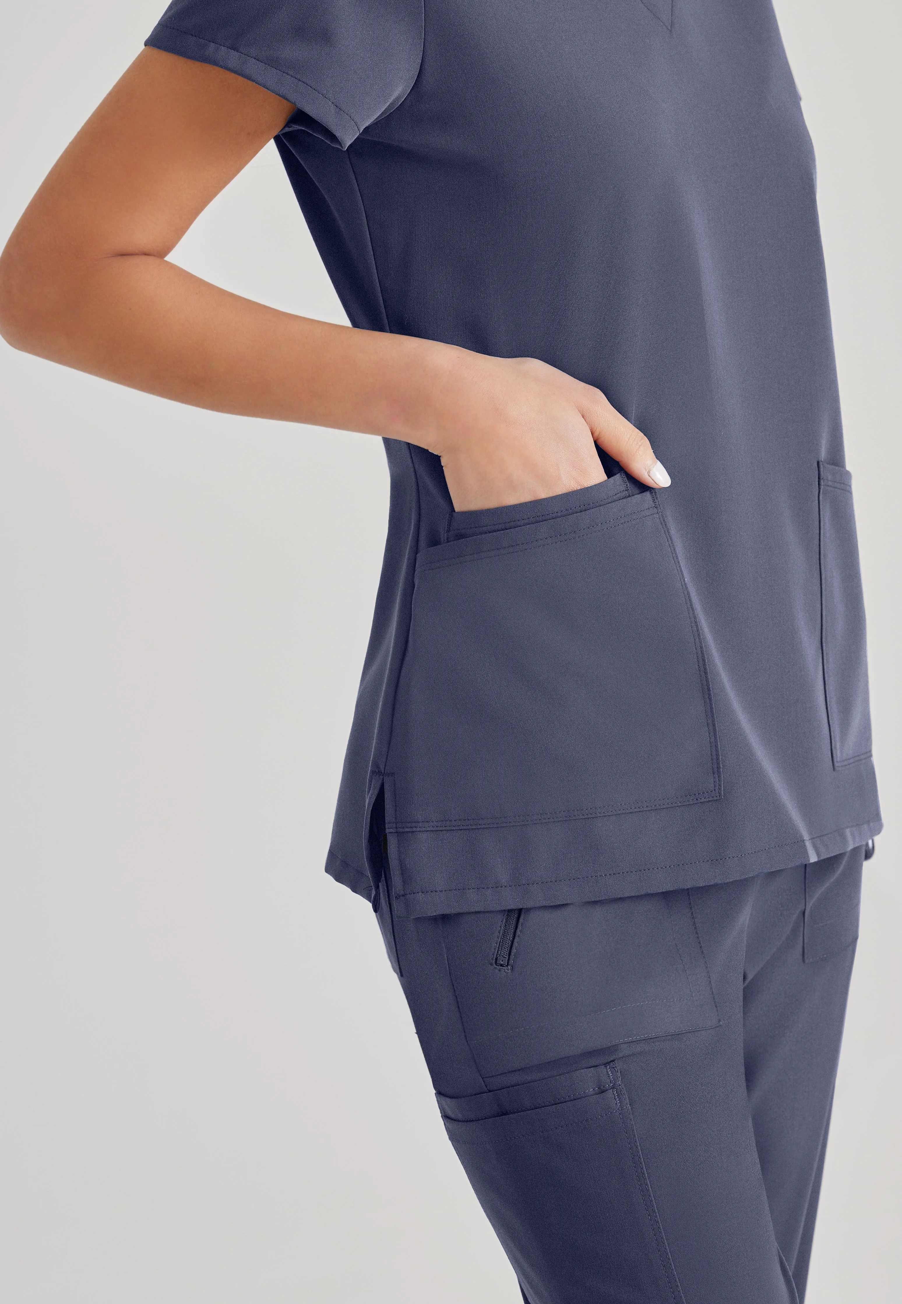 Purpose 4-Pocket V-Neck Scrub Top