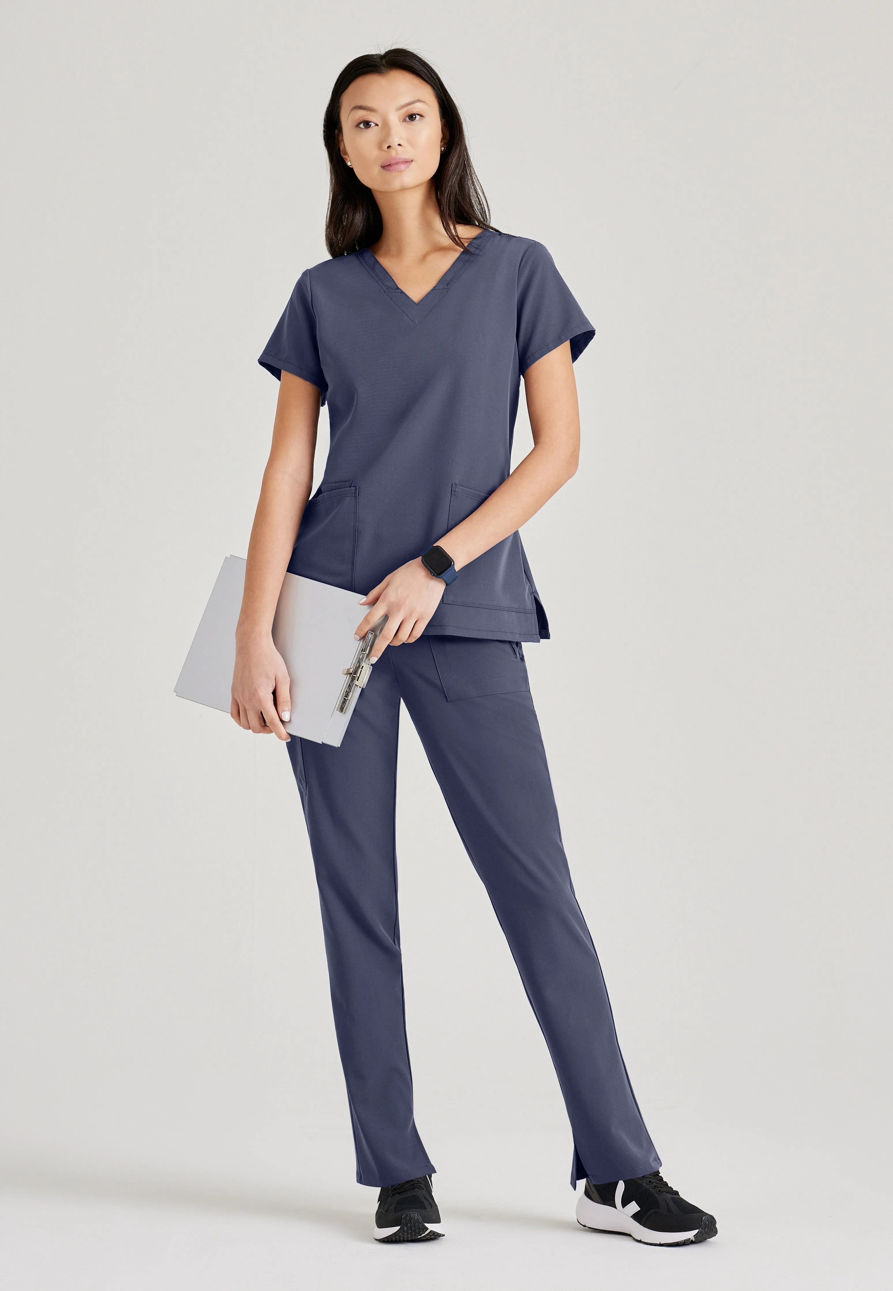 Purpose 4-Pocket V-Neck Scrub Top