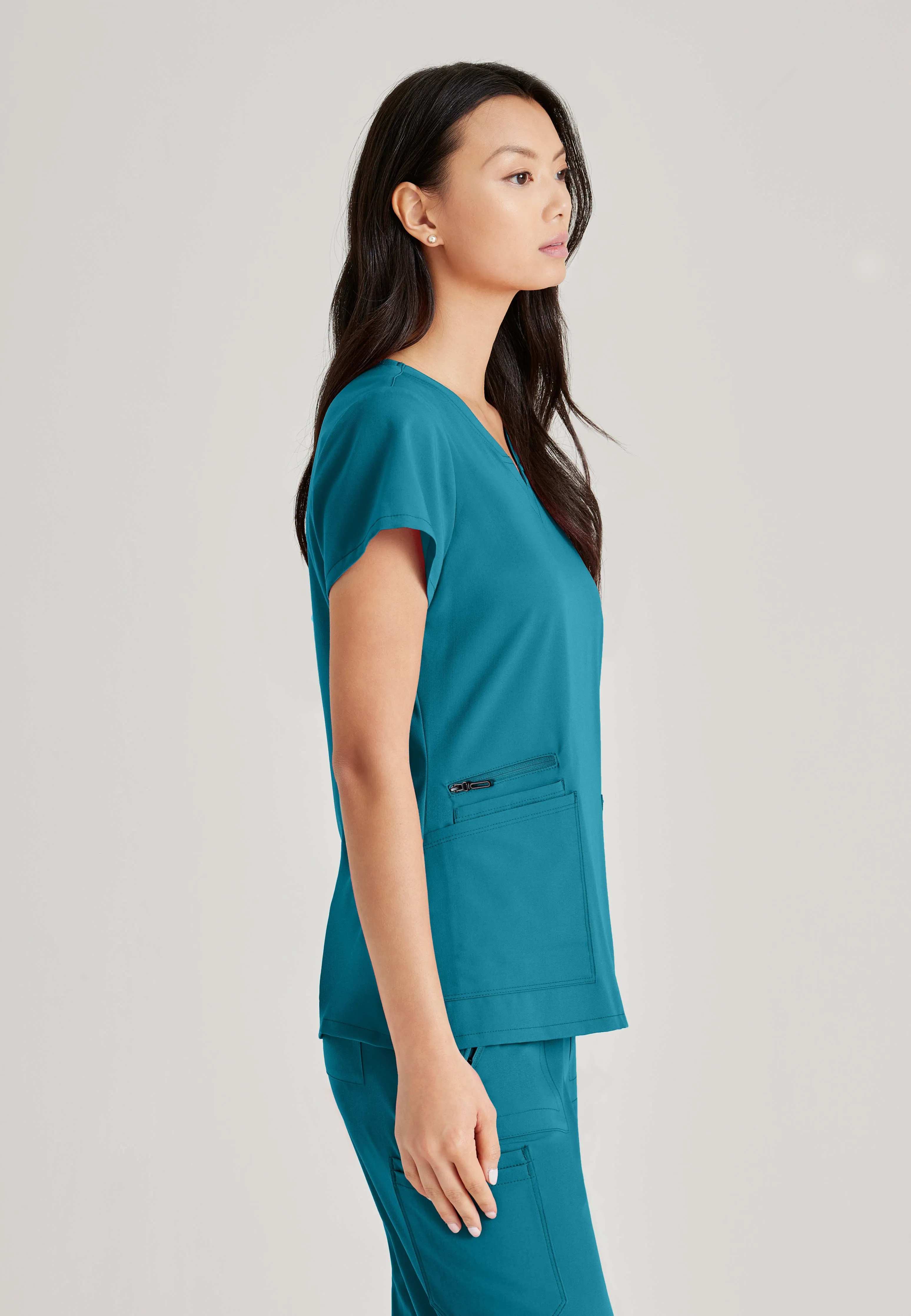 Purpose 4-Pocket V-Neck Scrub Top