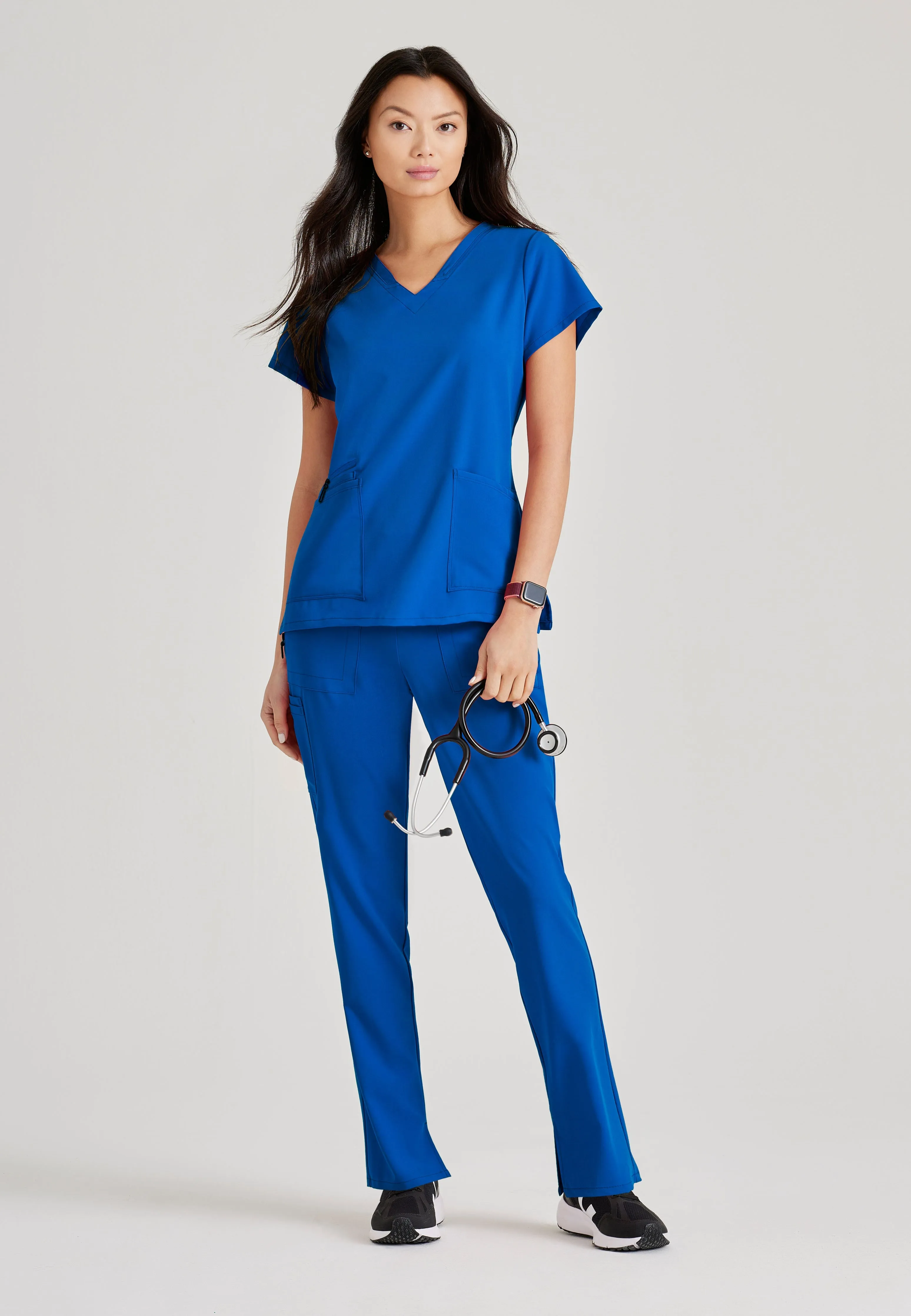 Purpose 4-Pocket V-Neck Scrub Top