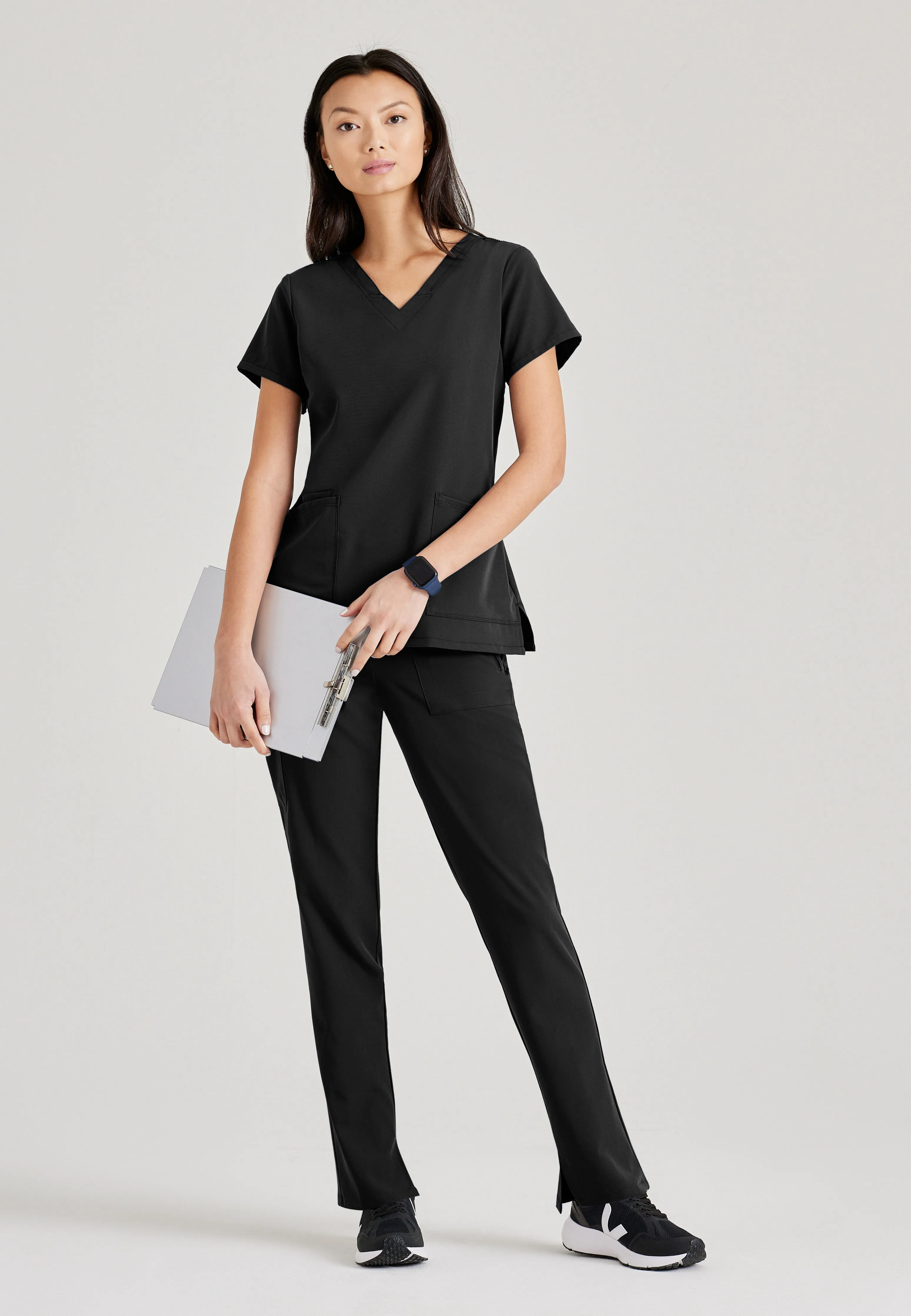 Purpose 4-Pocket V-Neck Scrub Top