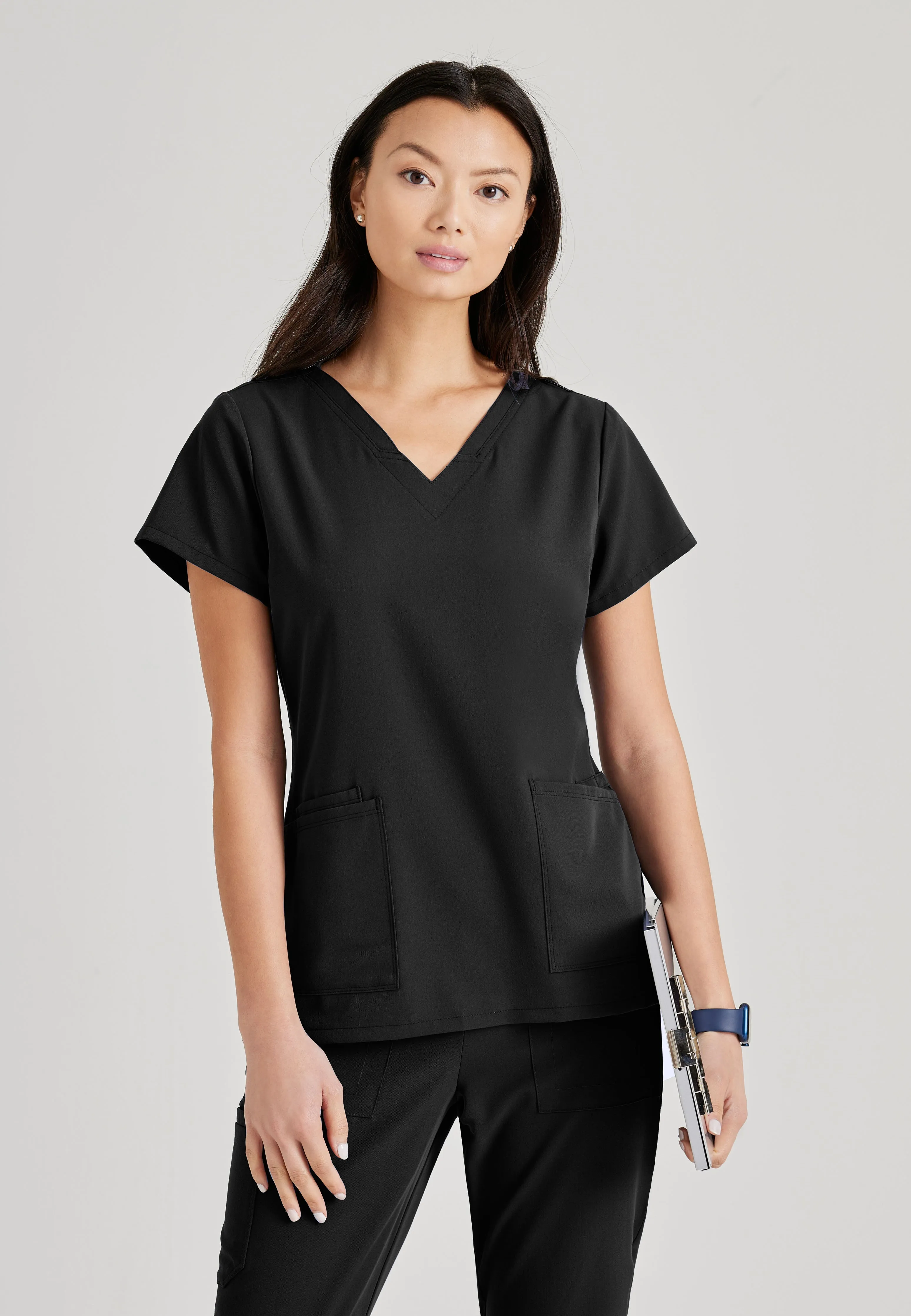 Purpose 4-Pocket V-Neck Scrub Top