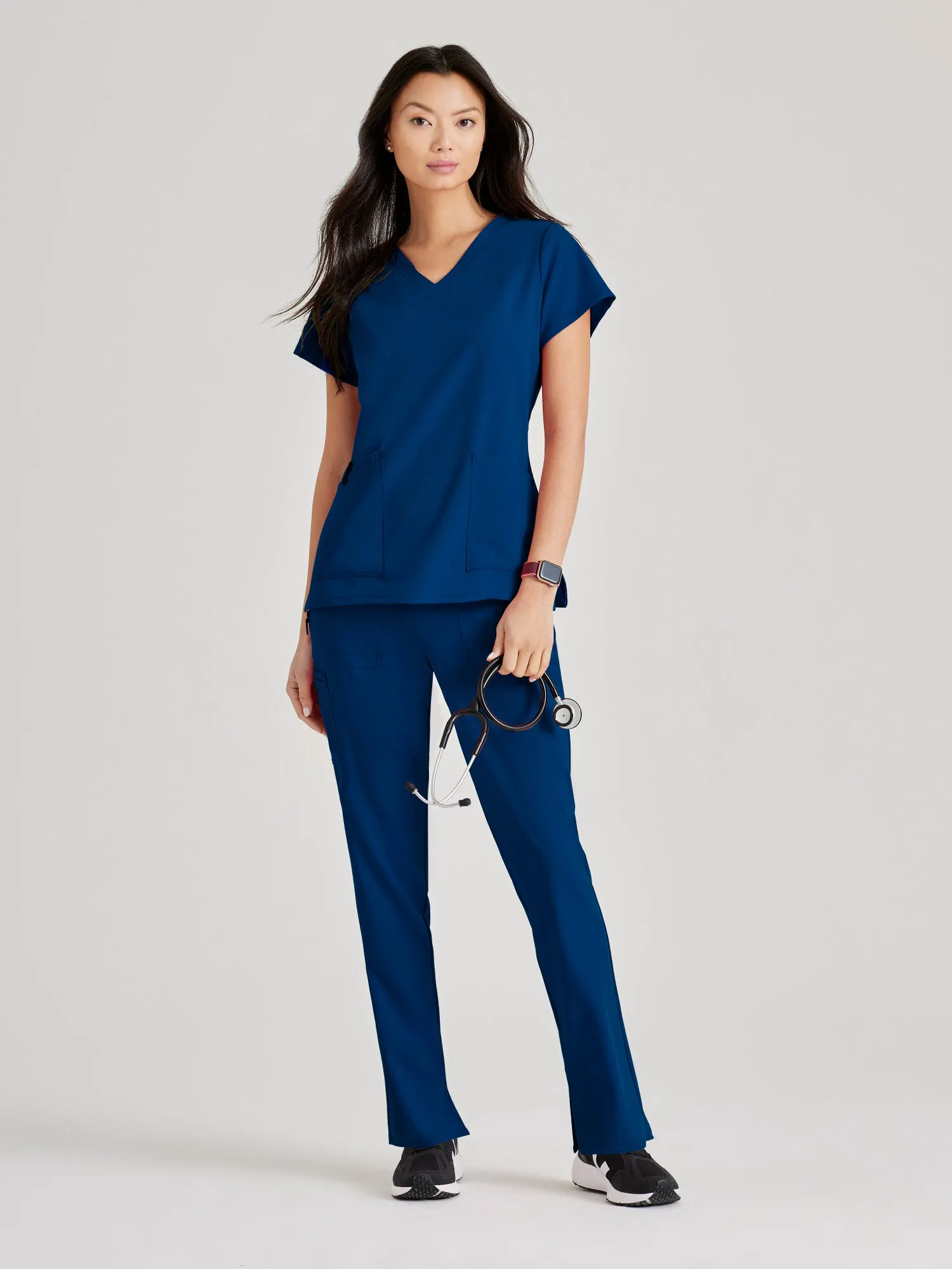 Purpose 4-Pocket V-Neck Scrub Top