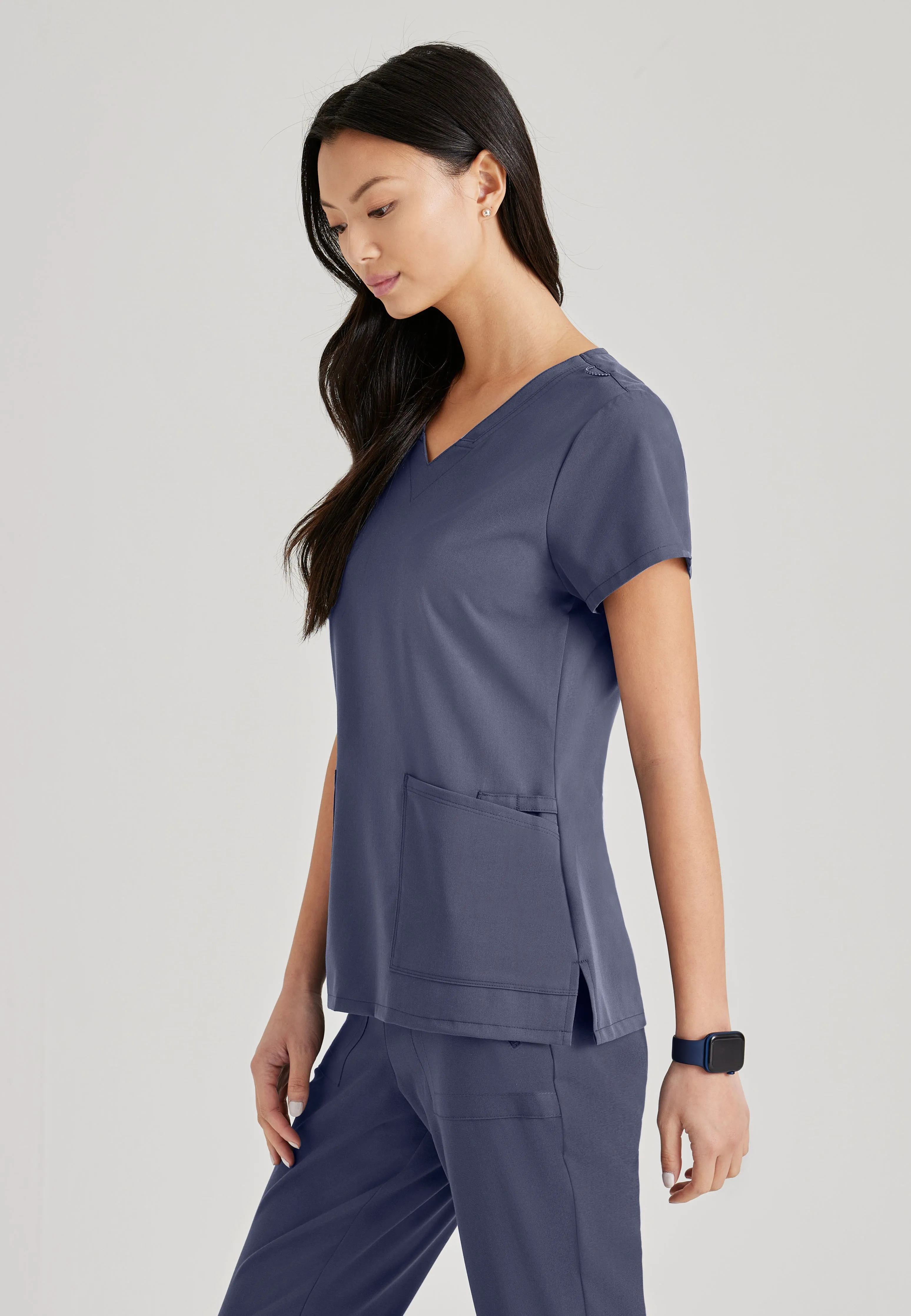 Purpose 4-Pocket V-Neck Scrub Top