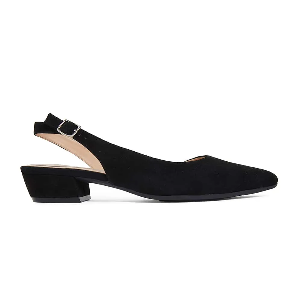 Ramsey Heel in Black Suede