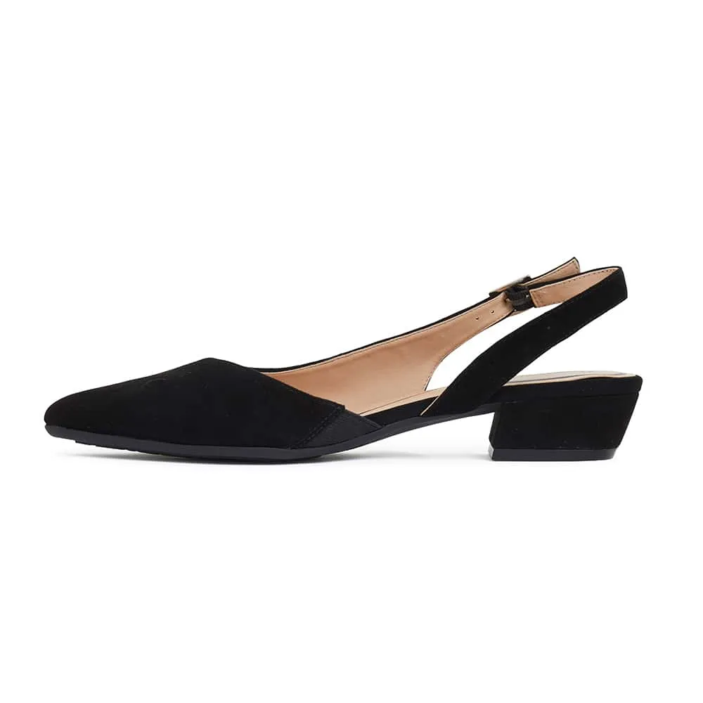 Ramsey Heel in Black Suede