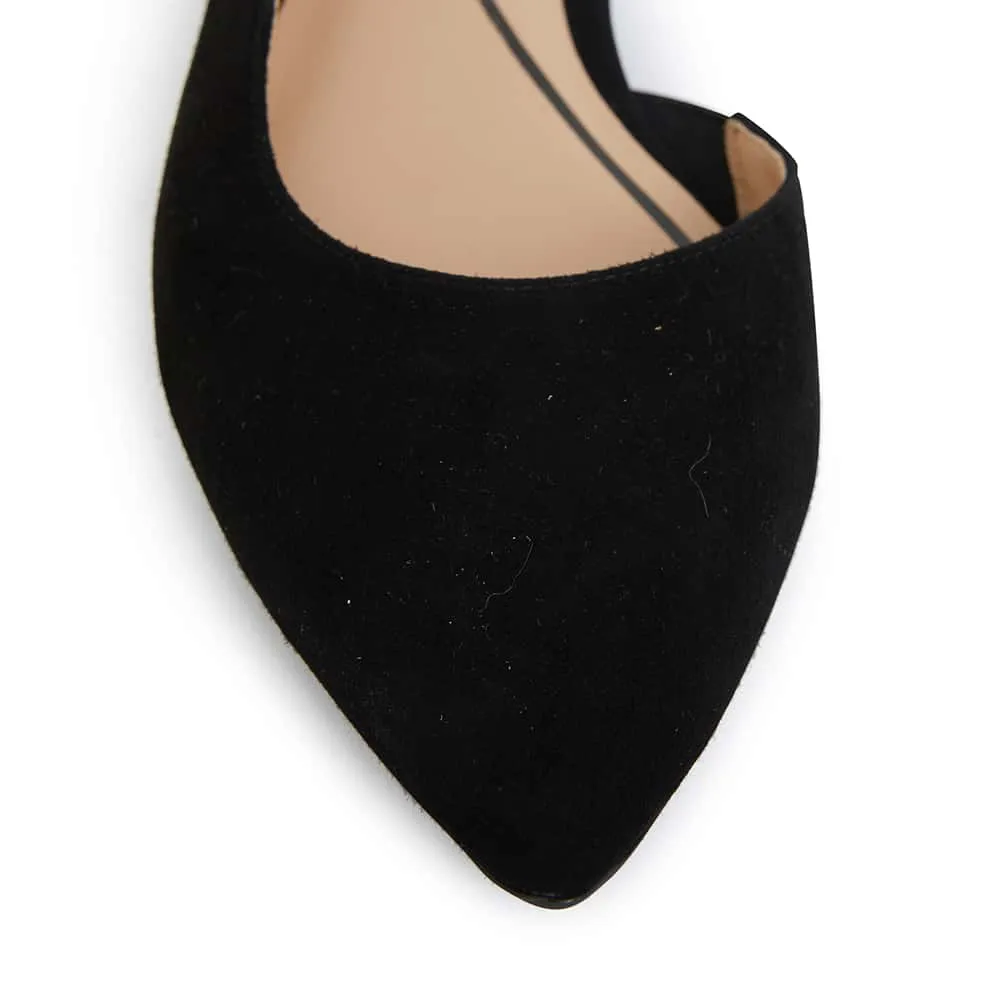 Ramsey Heel in Black Suede