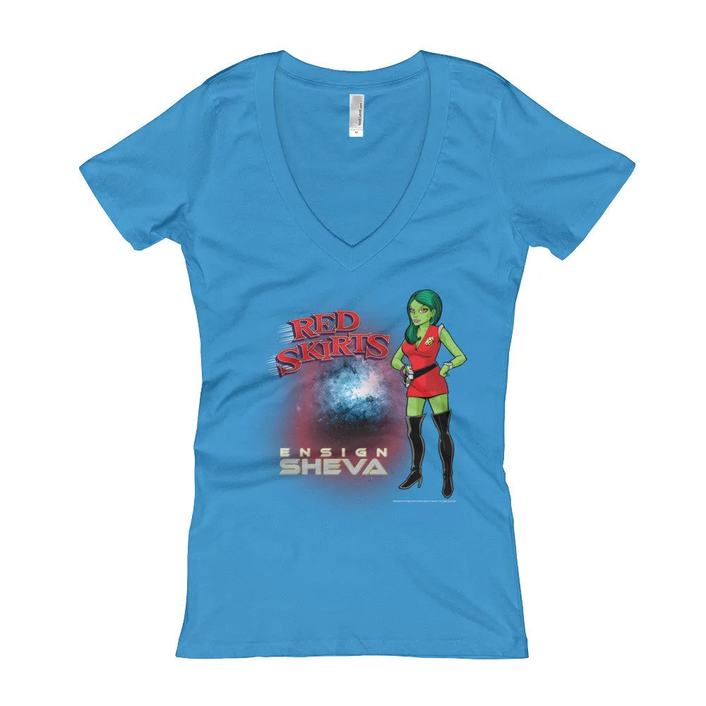 Red Skirts: Ensign Sheva Fitted V-Neck T-Shirt