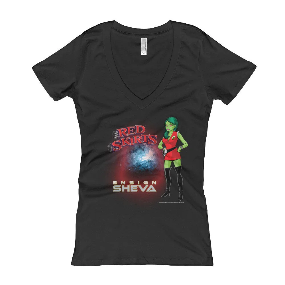 Red Skirts: Ensign Sheva Fitted V-Neck T-Shirt