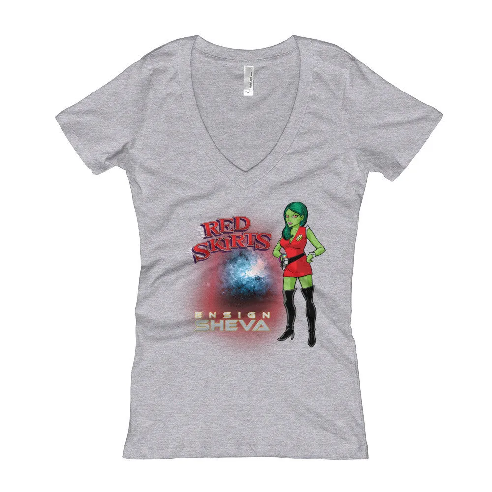 Red Skirts: Ensign Sheva Fitted V-Neck T-Shirt