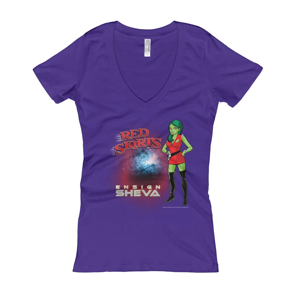 Red Skirts: Ensign Sheva Fitted V-Neck T-Shirt