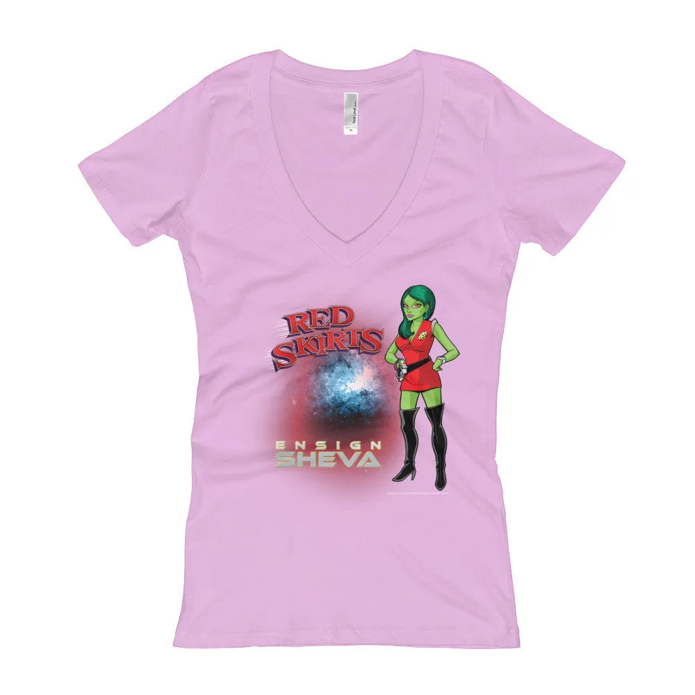 Red Skirts: Ensign Sheva Fitted V-Neck T-Shirt