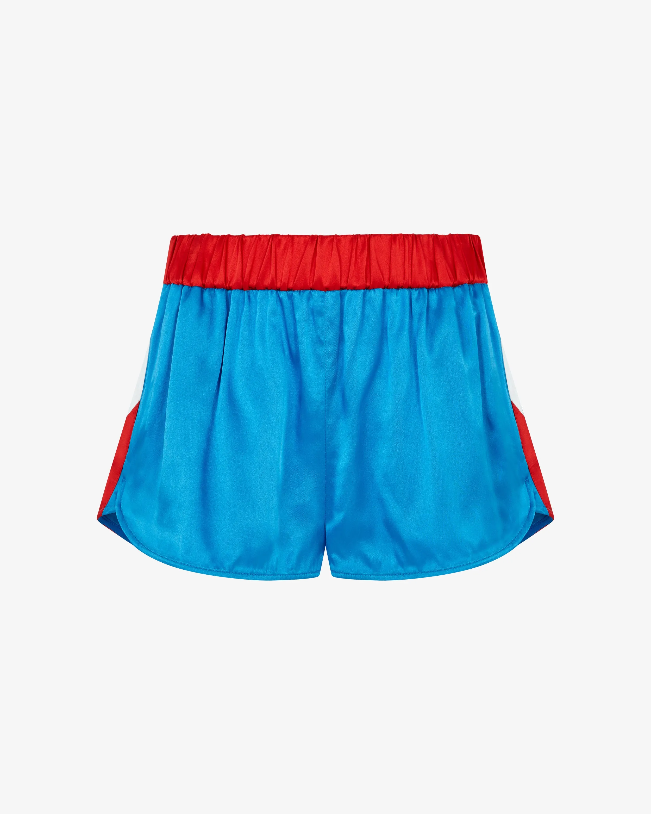 Satin Racer Shorts - Retro Blue