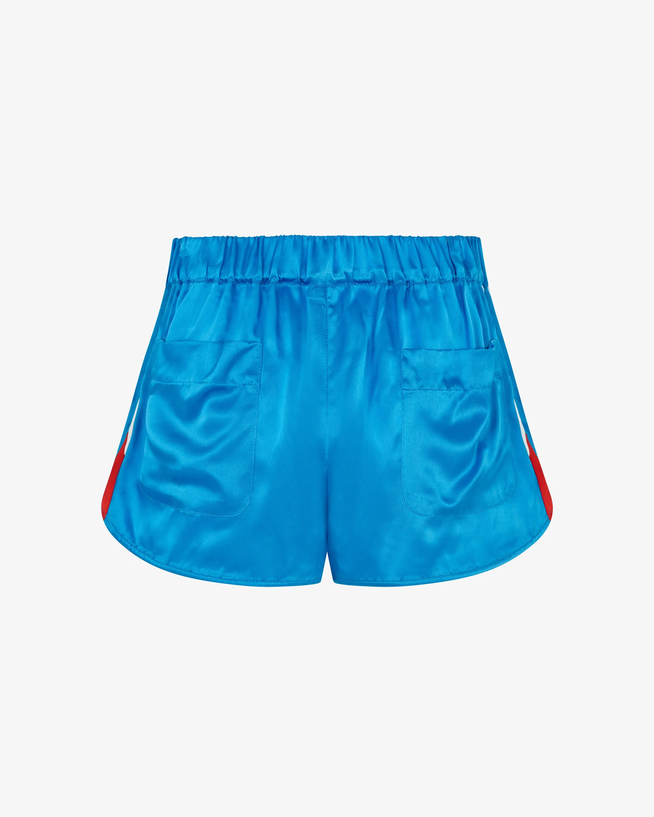 Satin Racer Shorts - Retro Blue