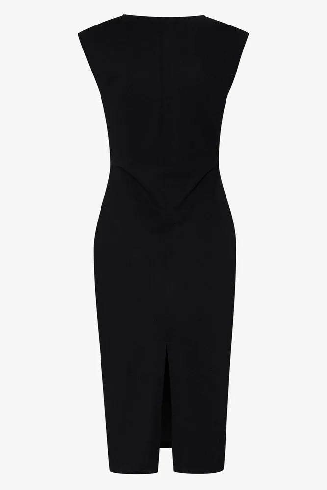 Scuba Bodycon Dress Black