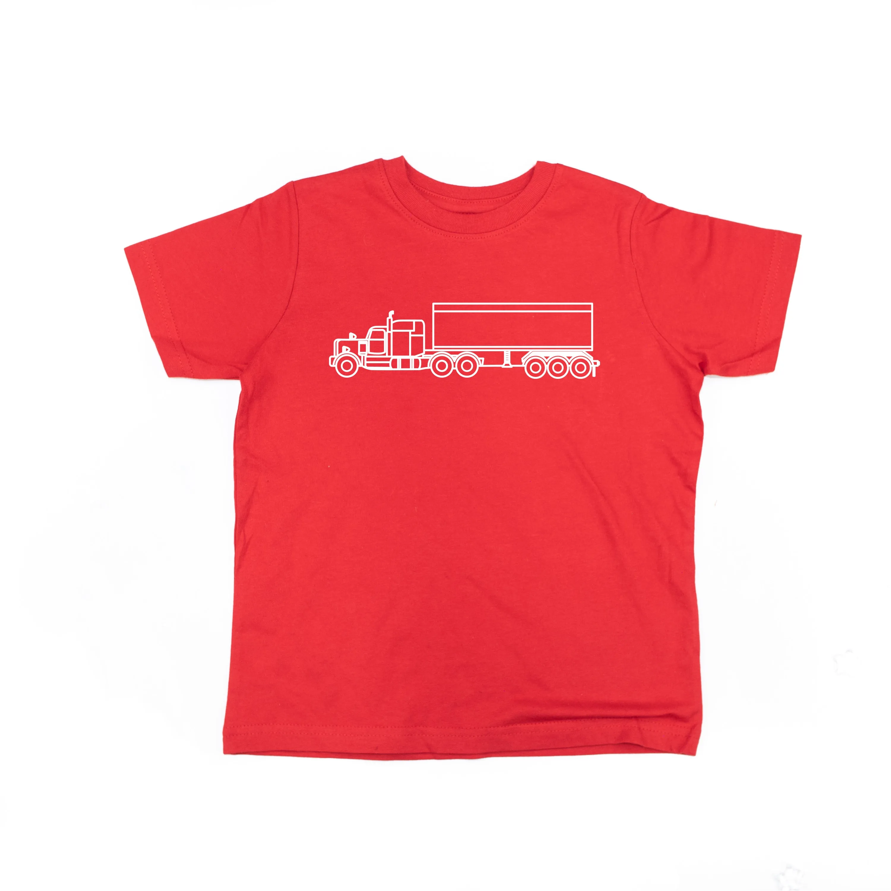 SEMI TRUCK - Minimalist Design - Short Sleeve Child Shirt