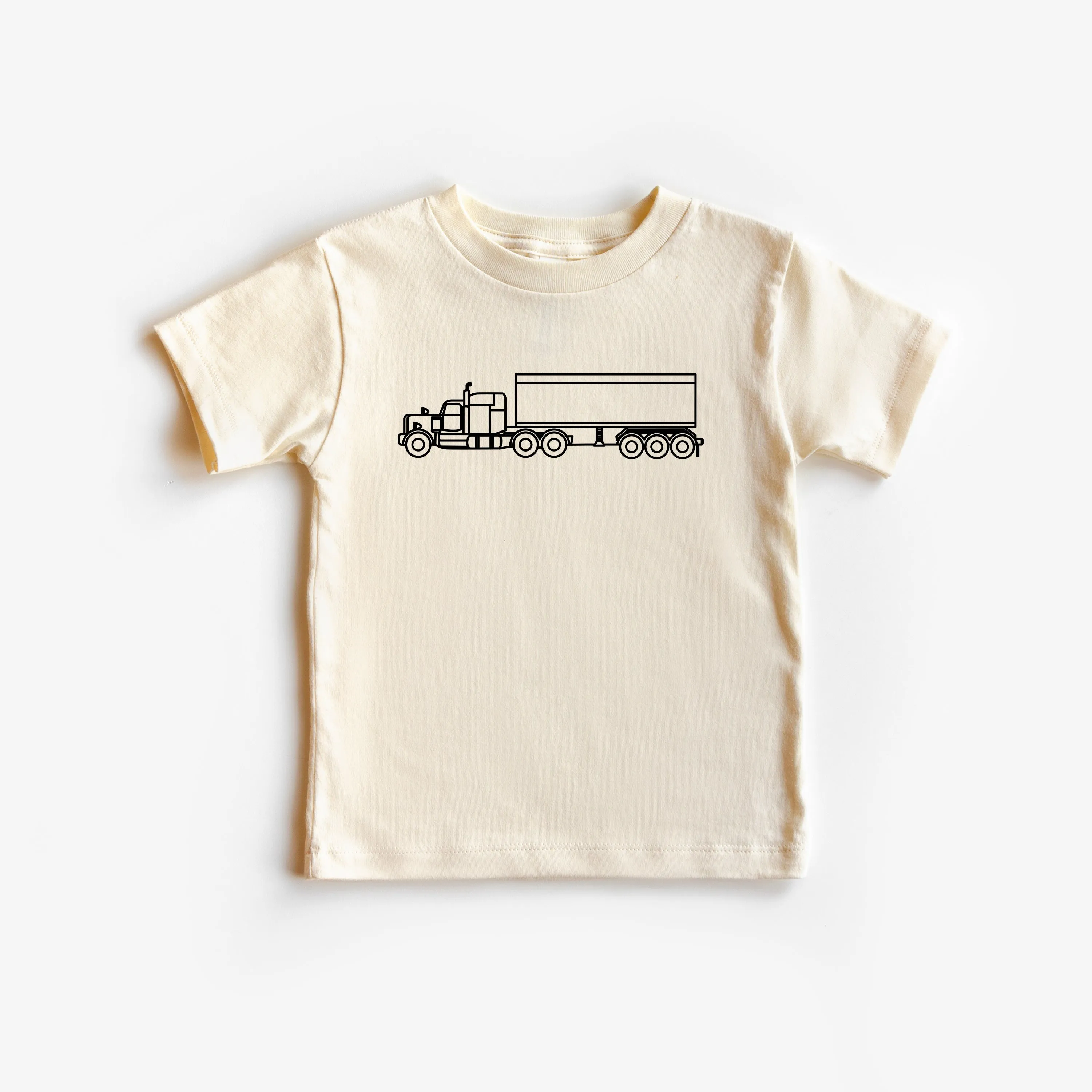 SEMI TRUCK - Minimalist Design - Short Sleeve Child Shirt