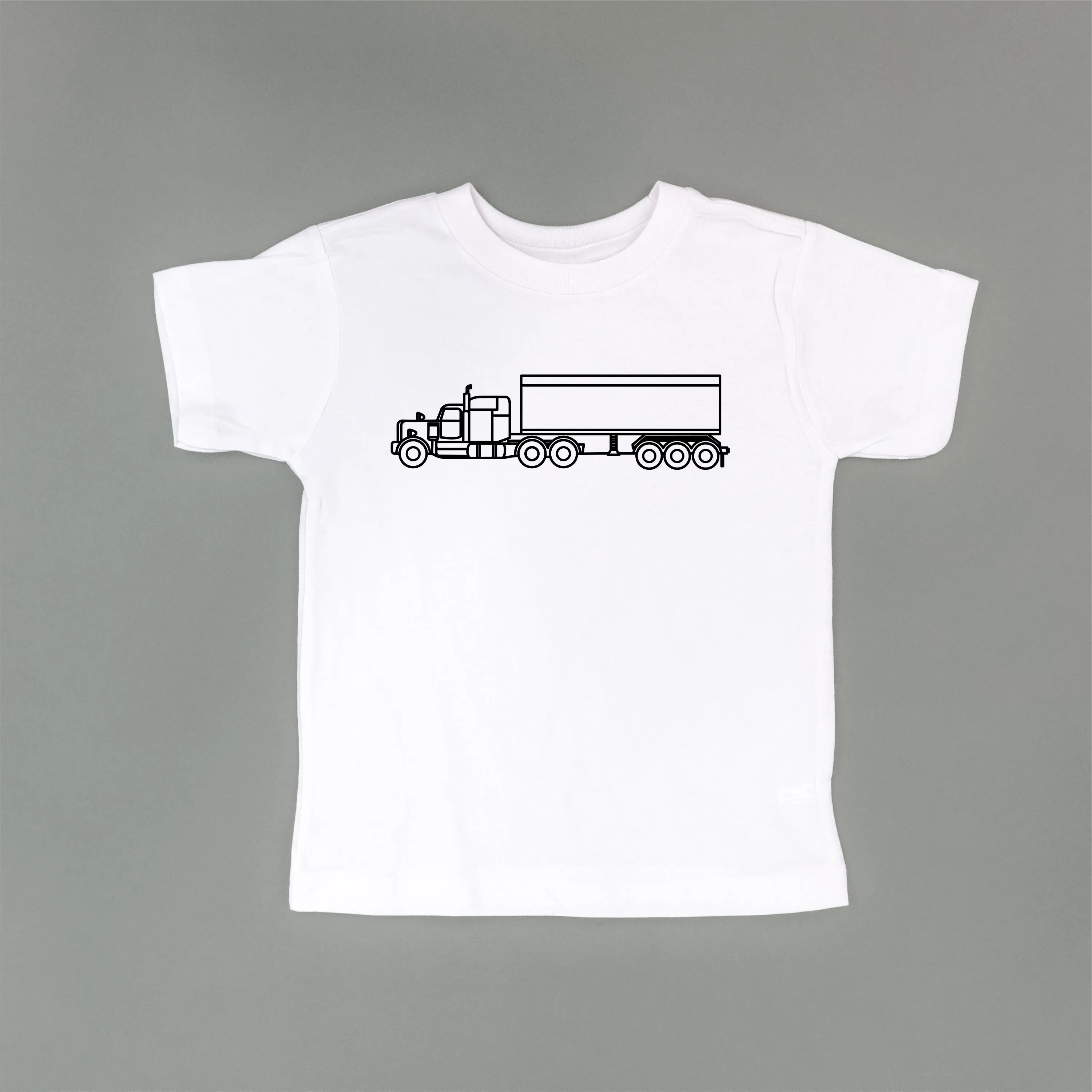 SEMI TRUCK - Minimalist Design - Short Sleeve Child Shirt