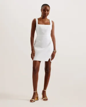 Shiroir Mini Tailored Dress White