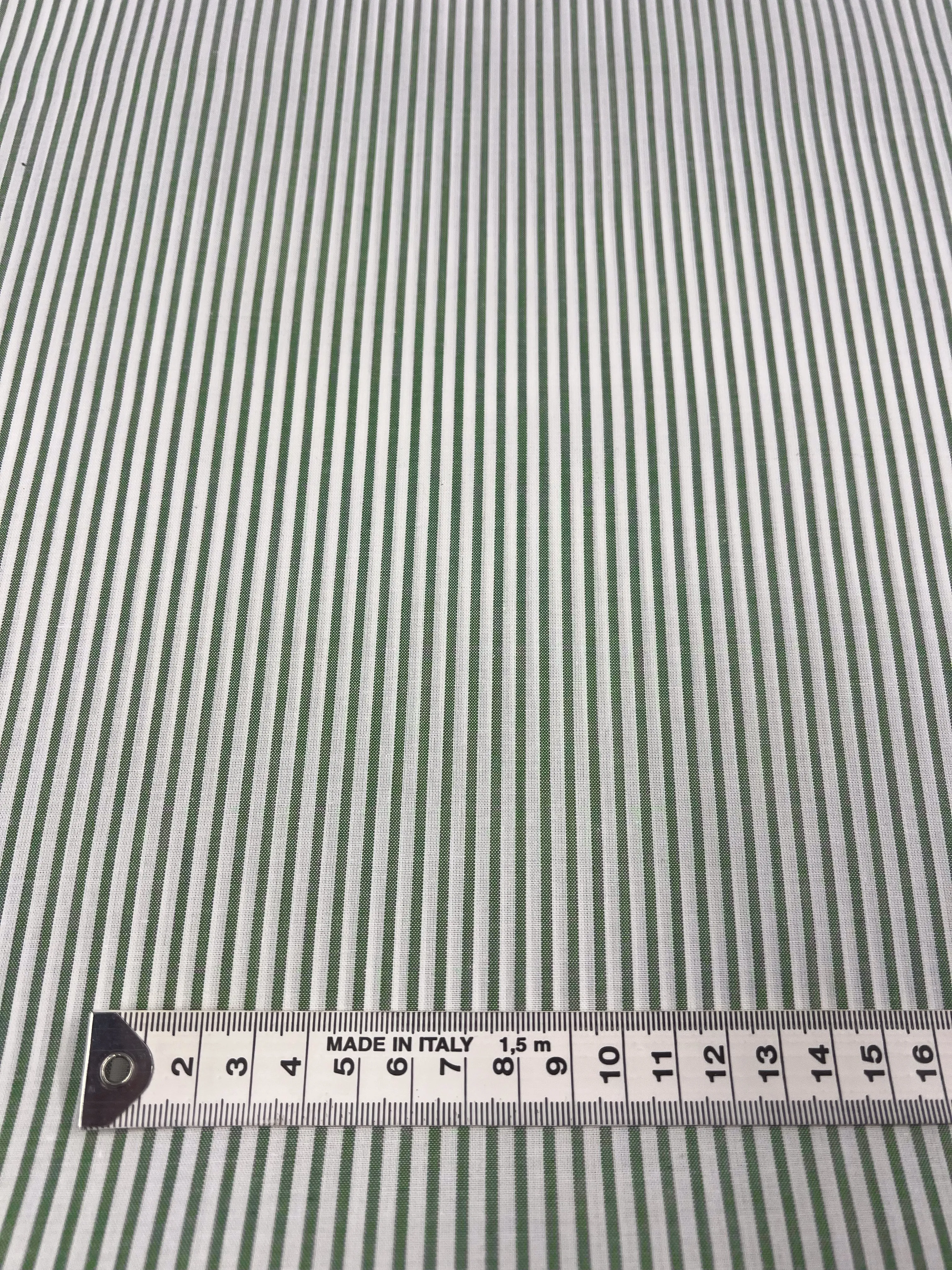 Shirting - Fine Stripe Green - 147cm