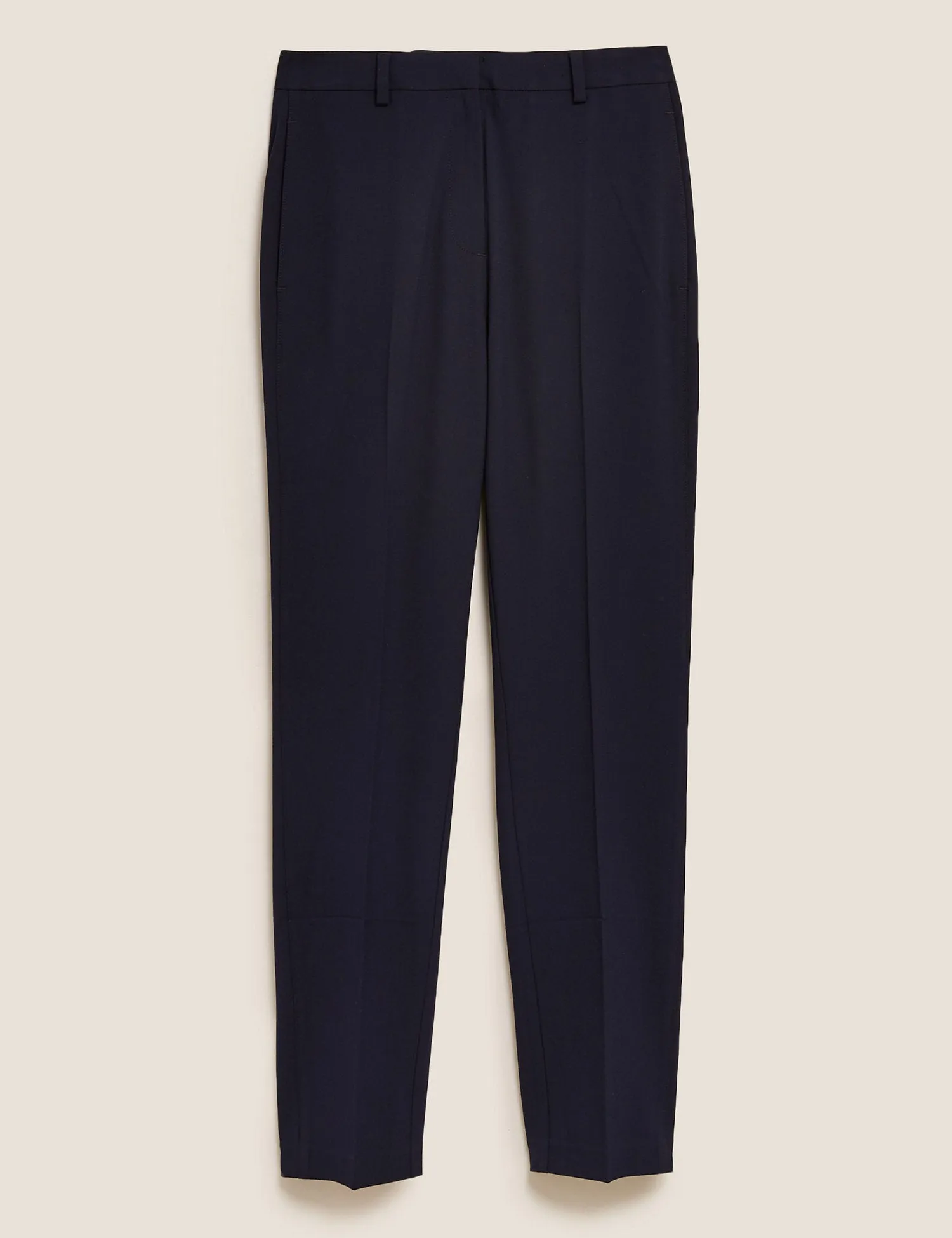 Slim Fit Ankle Grazer Trousers with Stretch