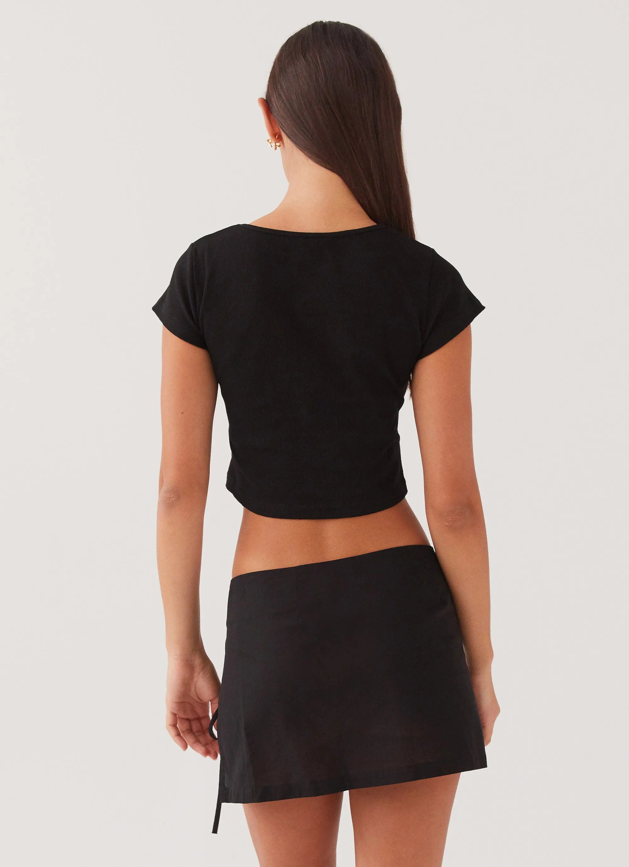 Summer Retreat Mini Skirt - Black