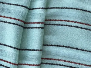 Summertime Mint Green Striped Viscose Blend (Made in Italy)