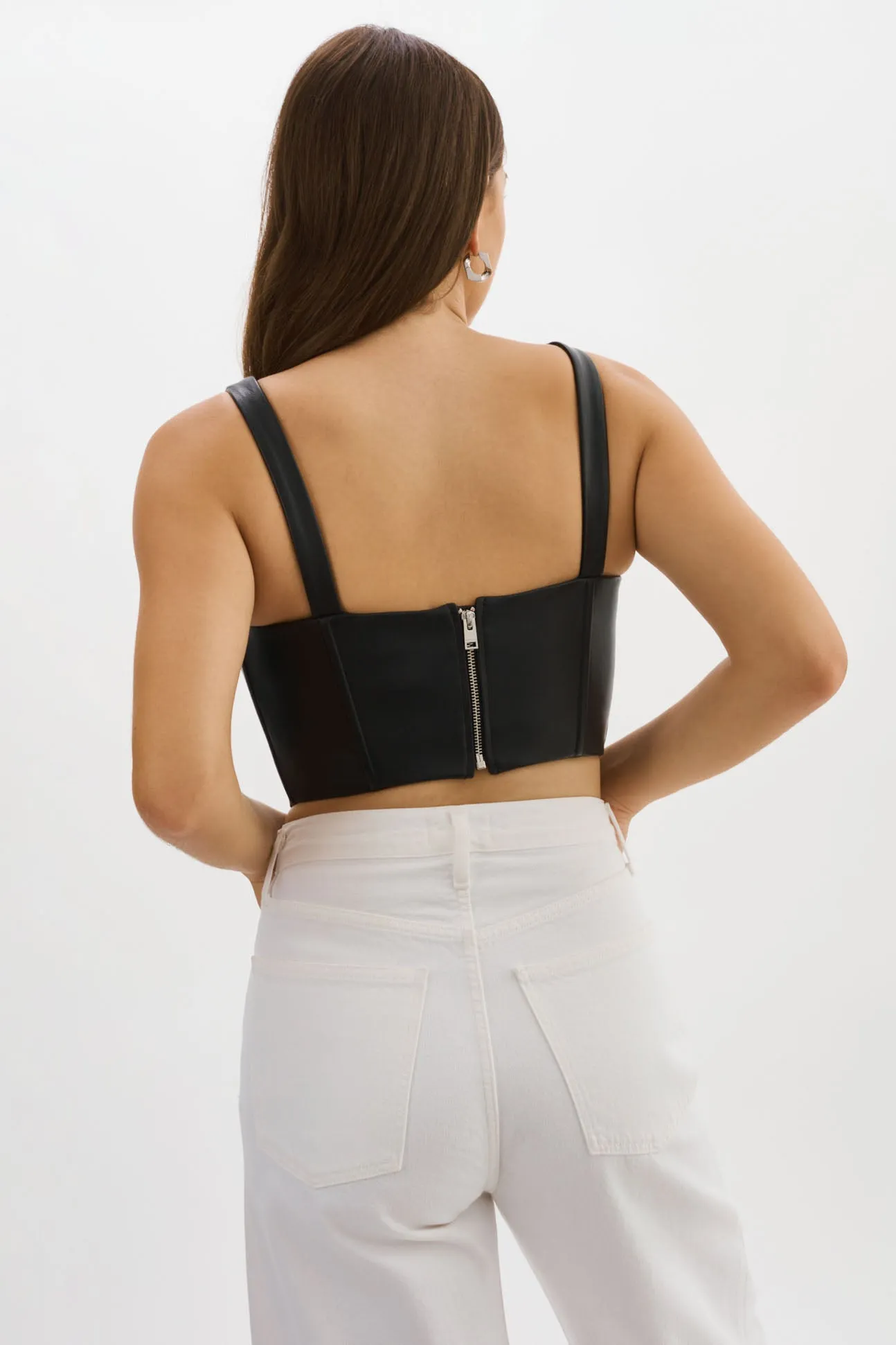 TABIA | Leather Corset Top