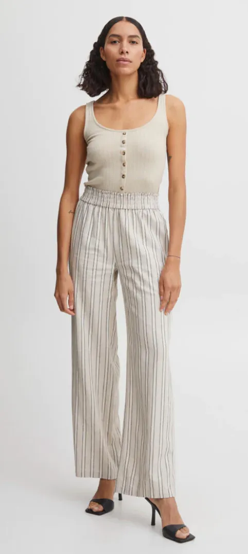 The Falakka Striped Pant - Cement Stripe