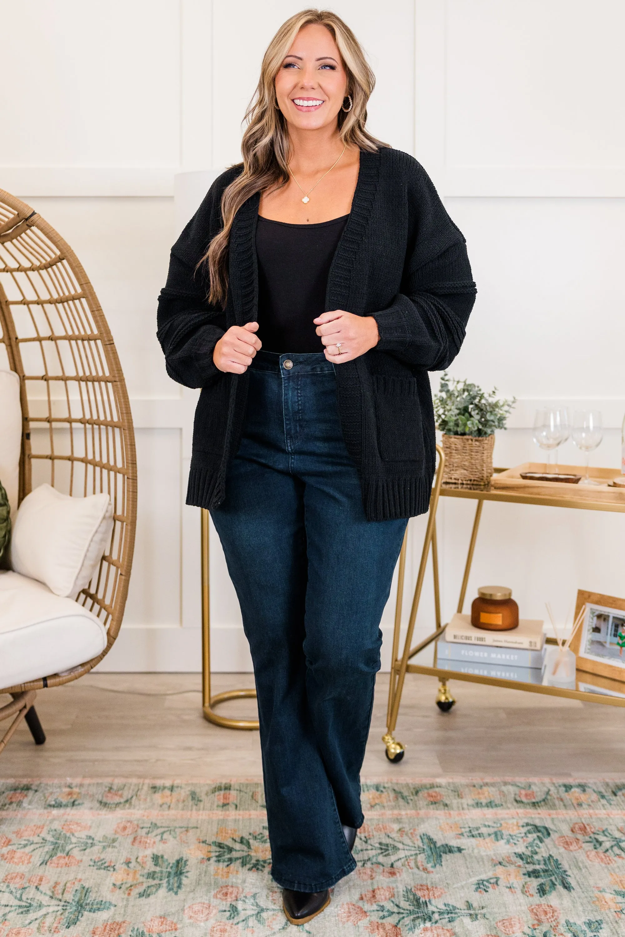 Timeless Fireside Cardigan, Black