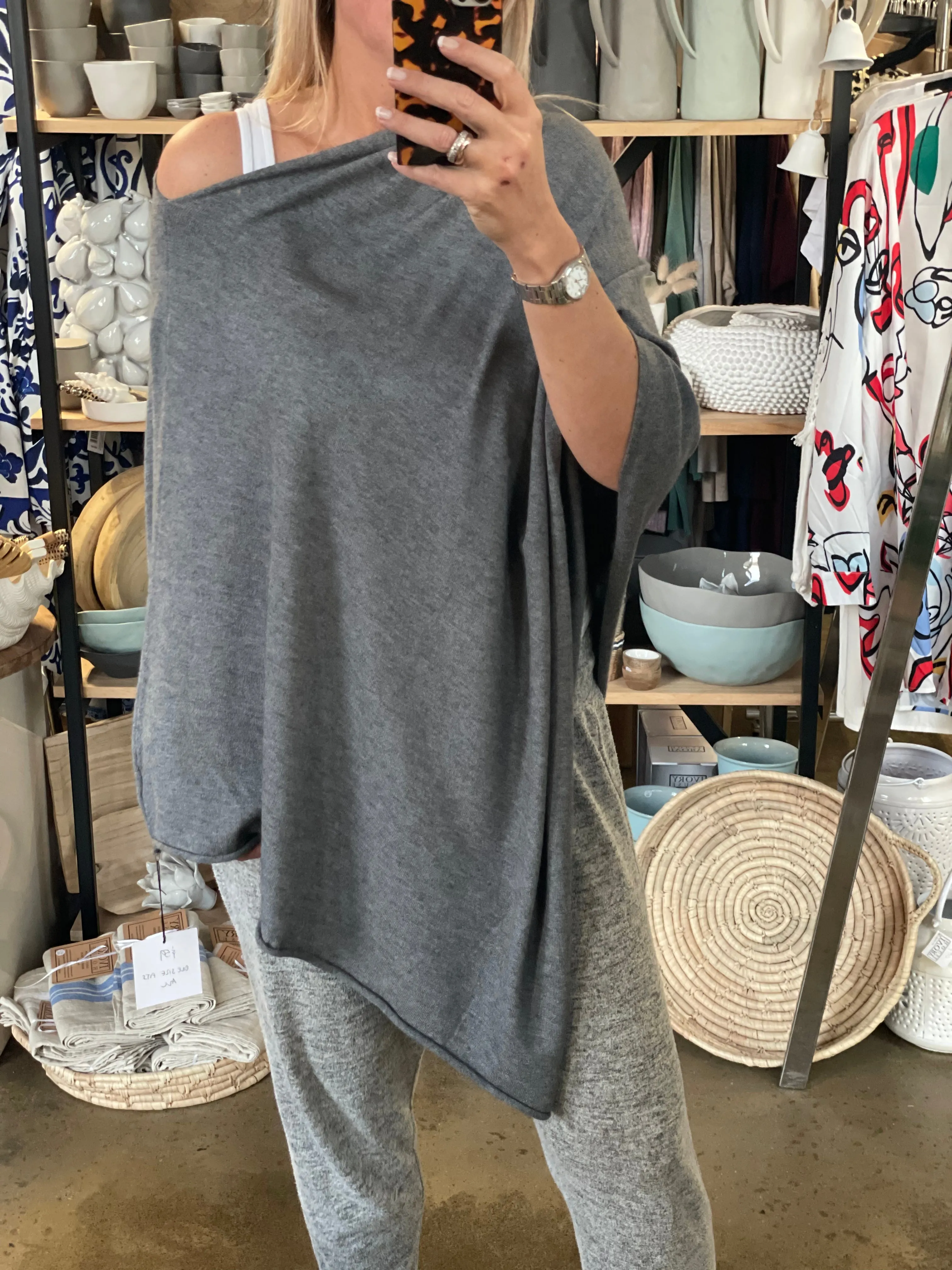 Travel Wrap Poncho- wool blend