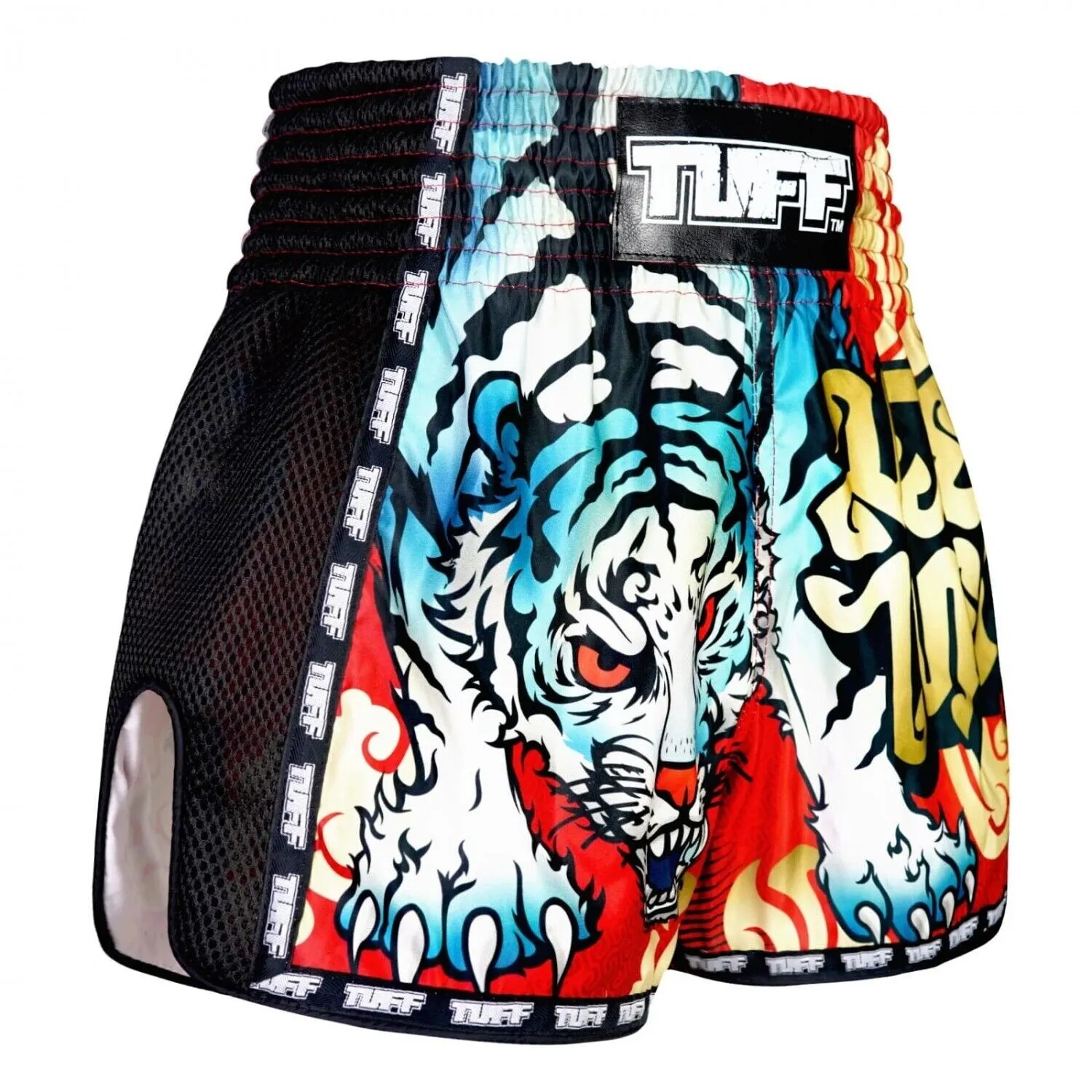 TUFF Muay Thai Shorts Red Furious Tiger MSC126