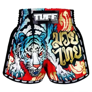 TUFF Muay Thai Shorts Red Furious Tiger MSC126