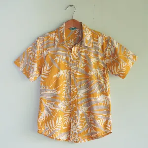 Turmeric Fawn Button Down Scrappy Shirt, 4 Sizes